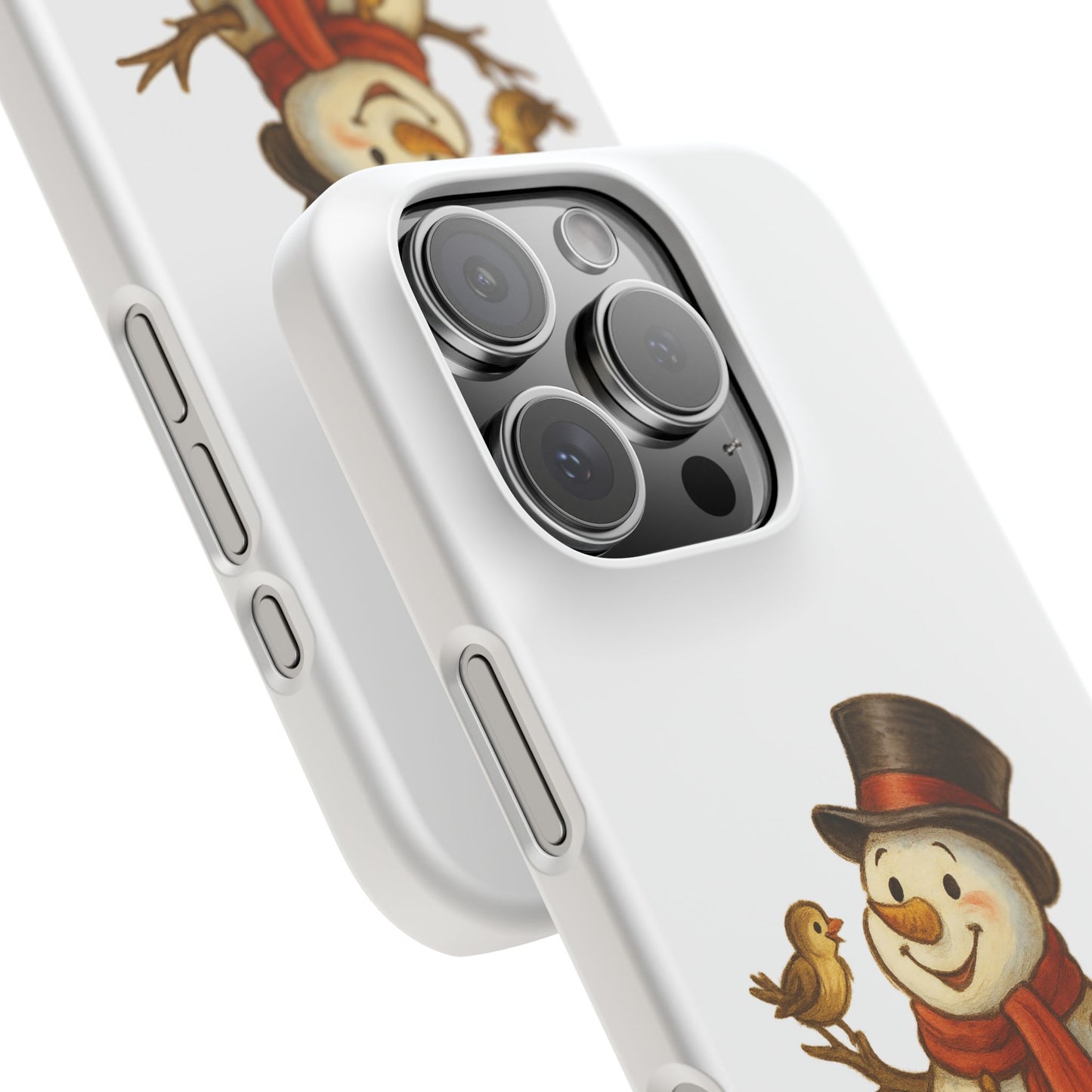 Festive Snowman Phone Case, Winter Holiday Phone Cover, Cute Snowman Snap Case, Christmas Gift for Phone Lovers, Seasonal Tech Accessories