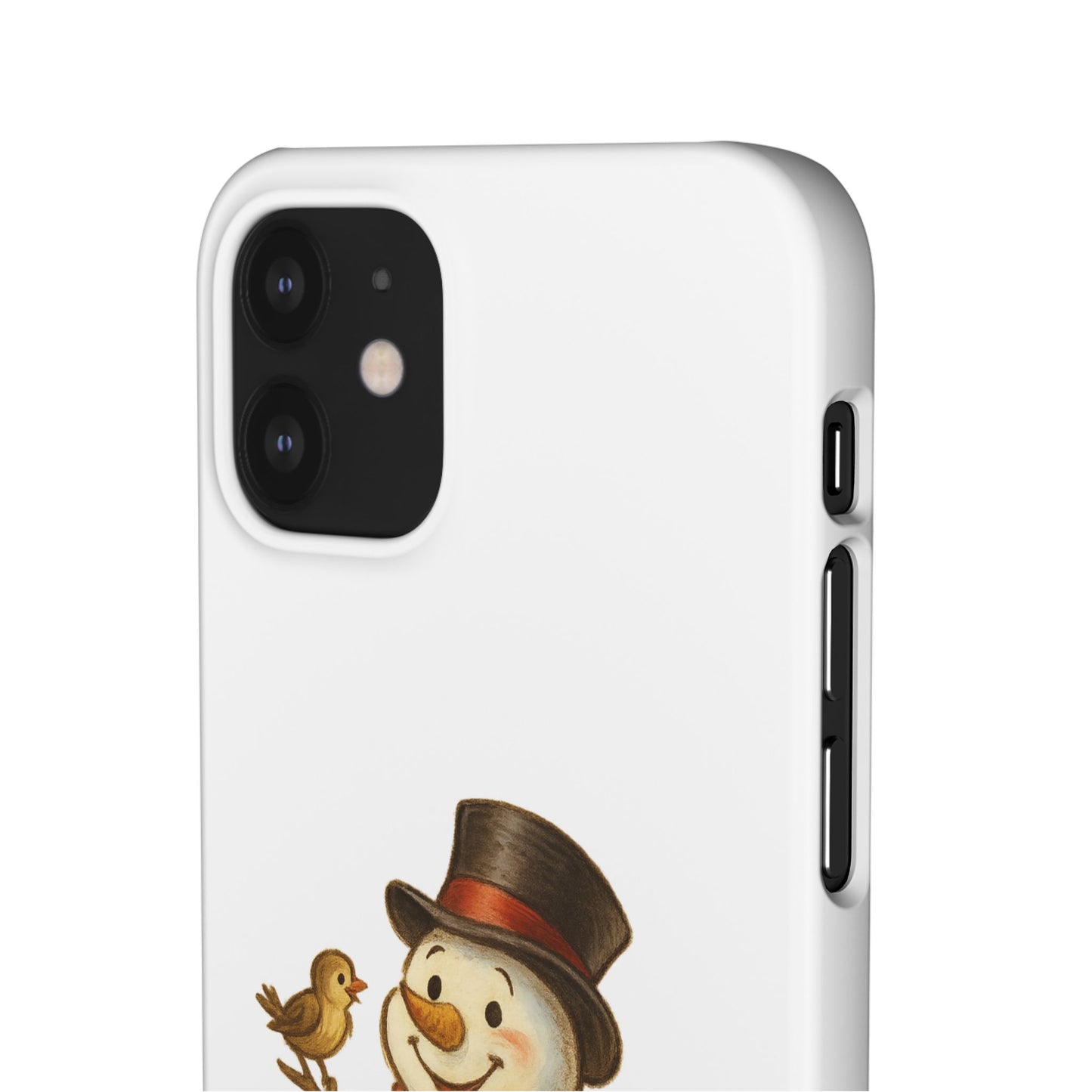 Festive Snowman Phone Case, Winter Holiday Phone Cover, Cute Snowman Snap Case, Christmas Gift for Phone Lovers, Seasonal Tech Accessories