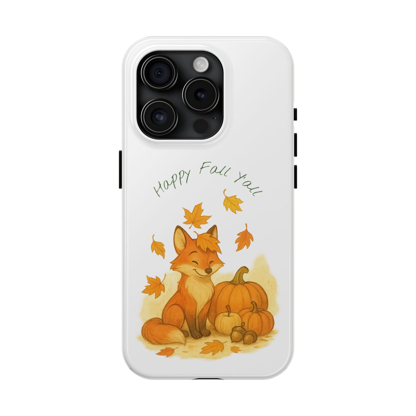Autumn Fox Phone Case, Fall Animals Tough Case, Cute Pumpkin Design, Seasonal Phone Cover, Gifts for Fall Lovers
