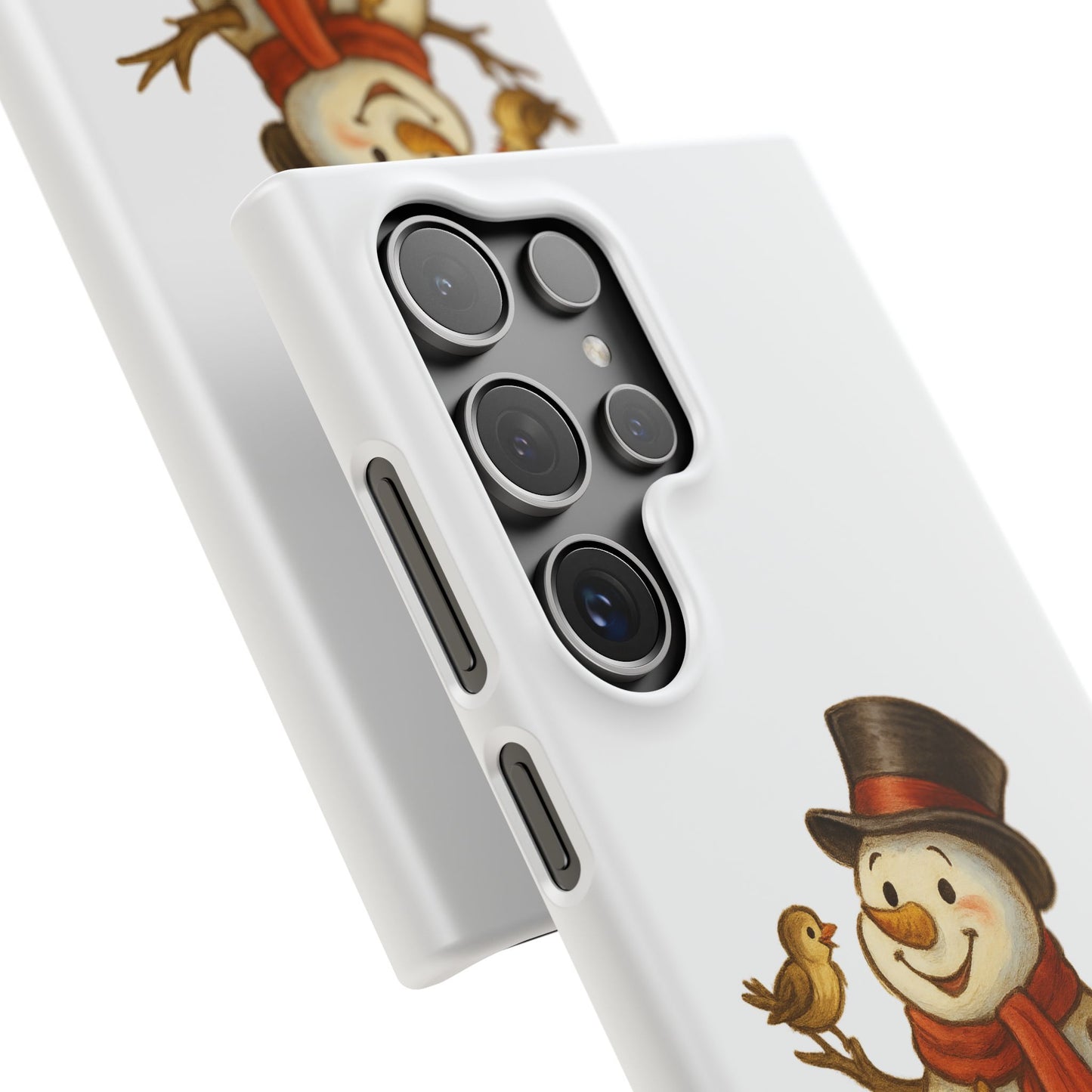 Festive Snowman Phone Case, Winter Holiday Phone Cover, Cute Snowman Snap Case, Christmas Gift for Phone Lovers, Seasonal Tech Accessories