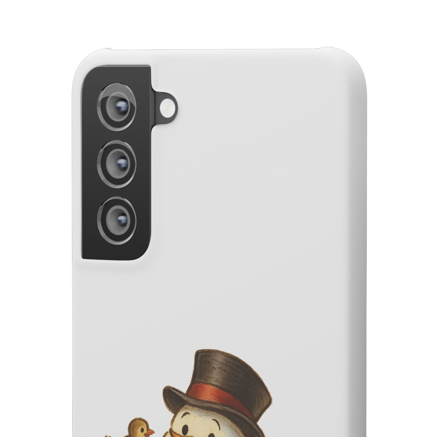 Festive Snowman Phone Case, Winter Holiday Phone Cover, Cute Snowman Snap Case, Christmas Gift for Phone Lovers, Seasonal Tech Accessories