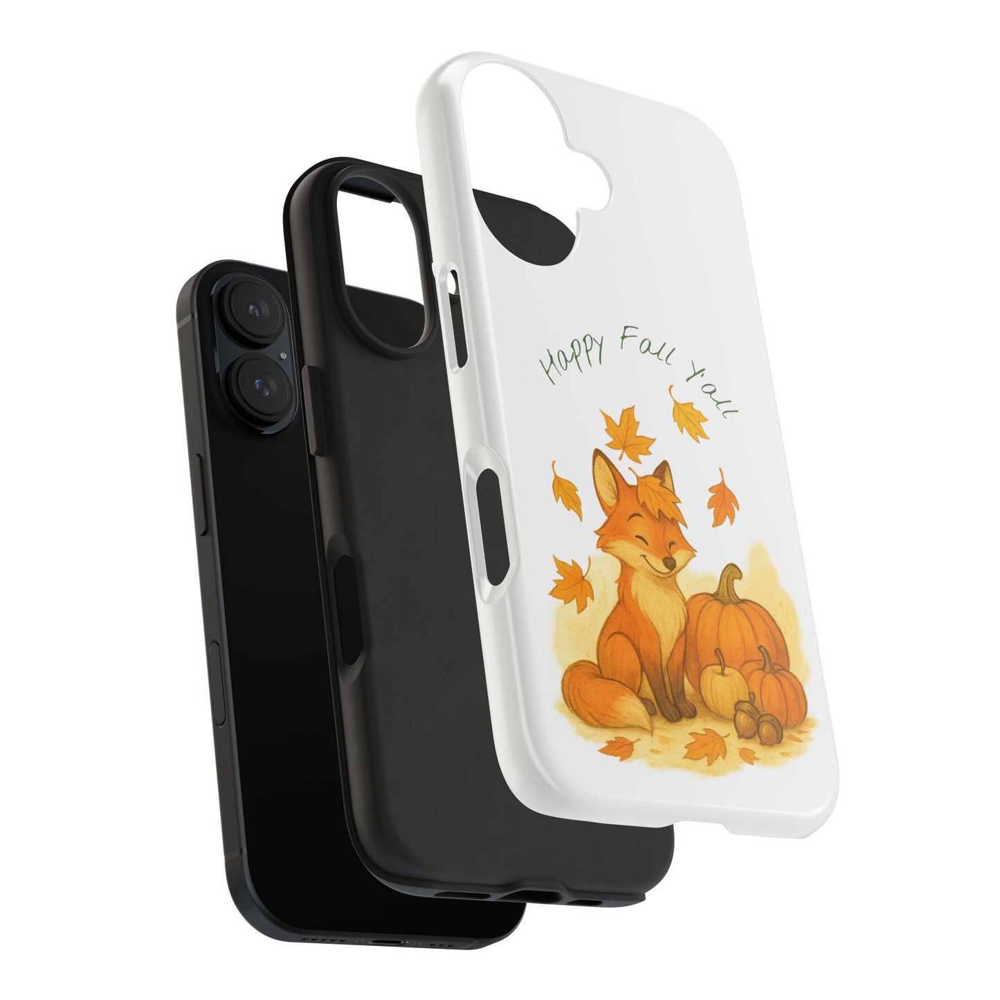 Autumn Fox Phone Case, Fall Animals Tough Case, Cute Pumpkin Design, Seasonal Phone Cover, Gifts for Fall Lovers