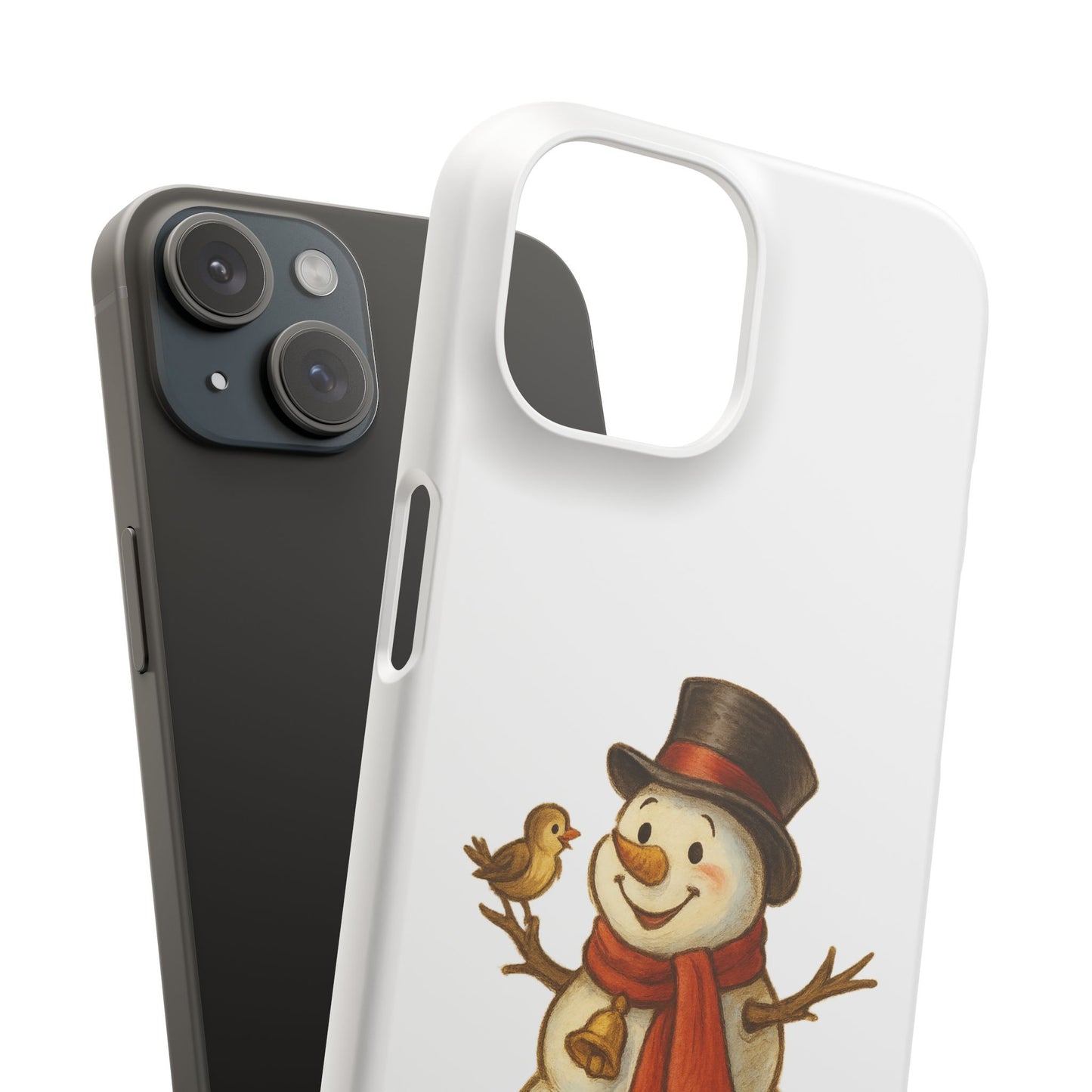 Festive Snowman Phone Case, Winter Holiday Phone Cover, Cute Snowman Snap Case, Christmas Gift for Phone Lovers, Seasonal Tech Accessories