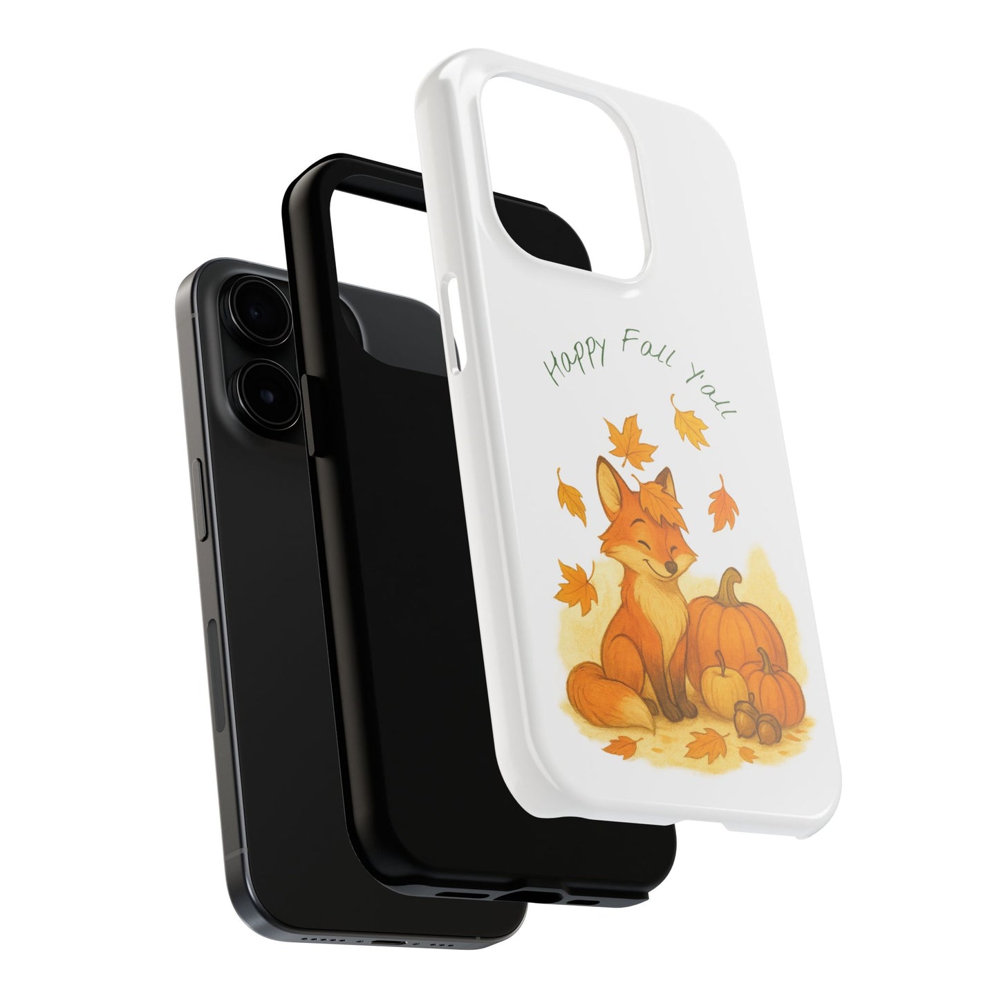 Autumn Fox Phone Case, Fall Animals Tough Case, Cute Pumpkin Design, Seasonal Phone Cover, Gifts for Fall Lovers