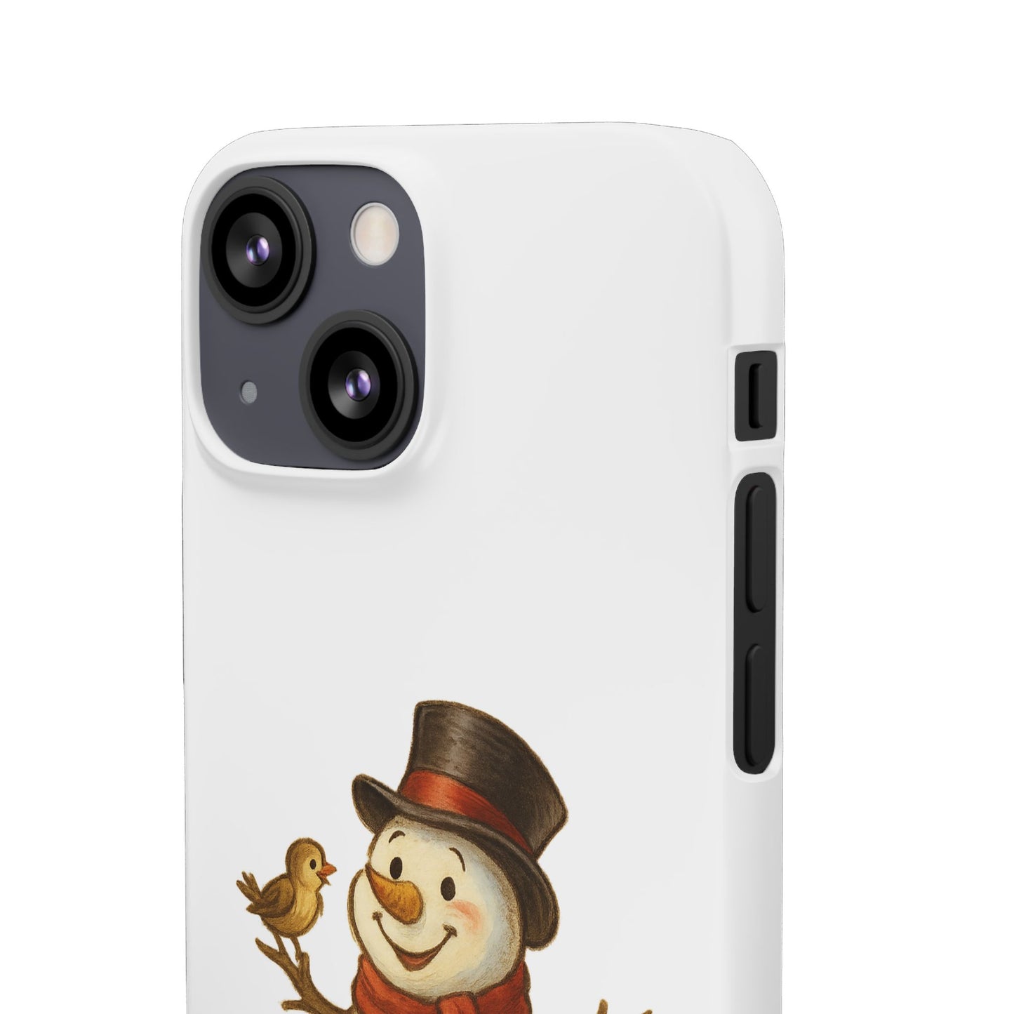 Festive Snowman Phone Case, Winter Holiday Phone Cover, Cute Snowman Snap Case, Christmas Gift for Phone Lovers, Seasonal Tech Accessories