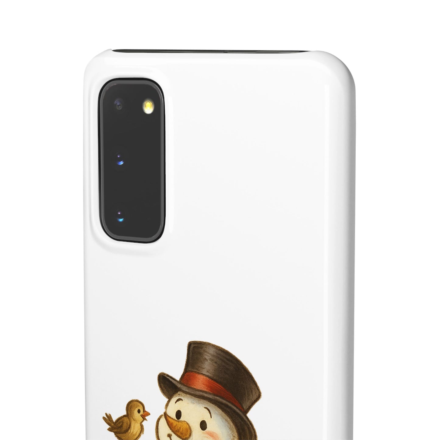 Festive Snowman Phone Case, Winter Holiday Phone Cover, Cute Snowman Snap Case, Christmas Gift for Phone Lovers, Seasonal Tech Accessories