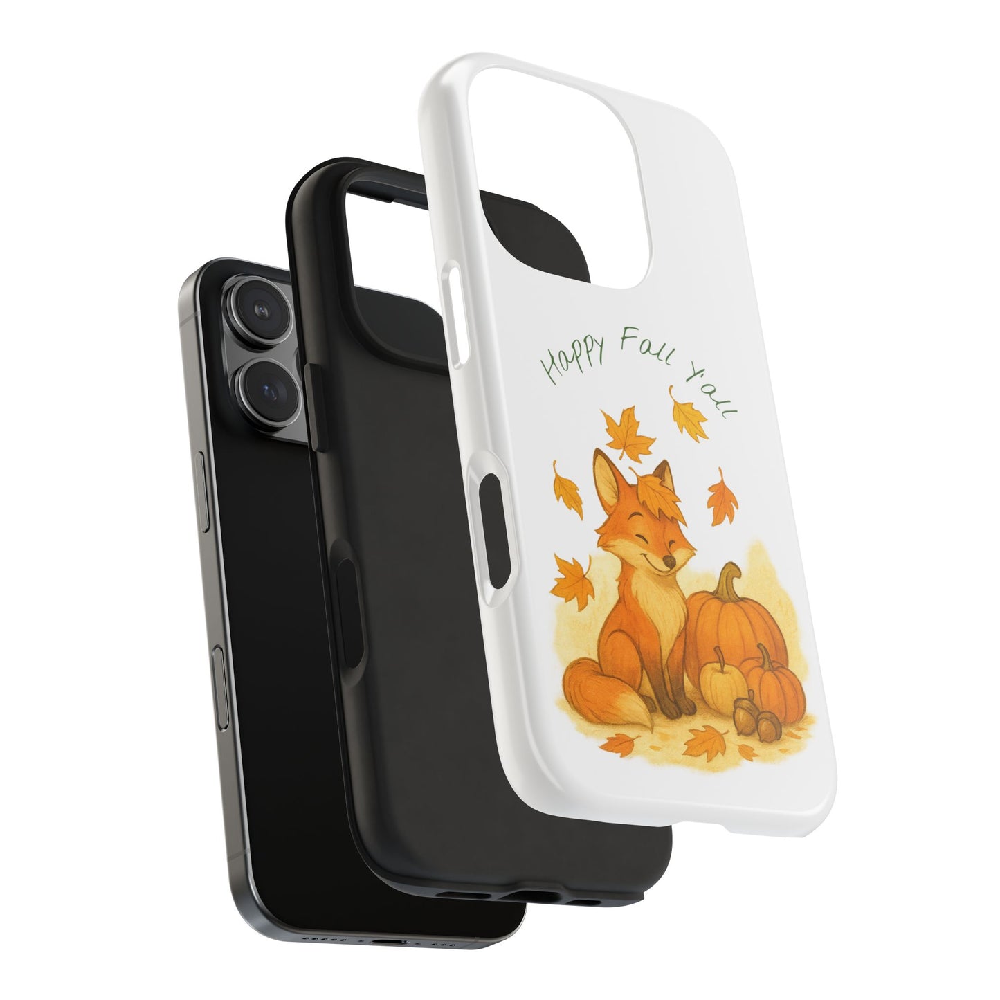 Autumn Fox Phone Case, Fall Animals Tough Case, Cute Pumpkin Design, Seasonal Phone Cover, Gifts for Fall Lovers