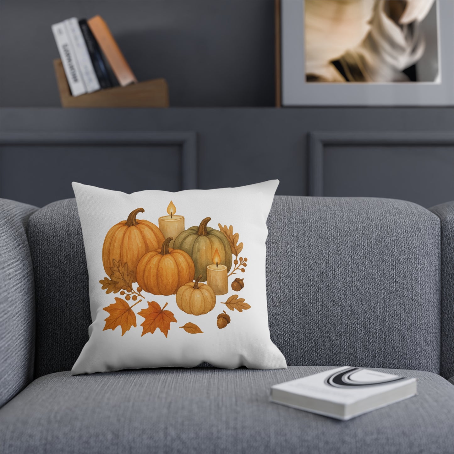 Pumpkin Spice Autumn Cushion - Cozy Fall Home Decor, Harvest Pillow, Thanksgiving Accent, Seasonal Indoor Cushion, Autumn Vibes