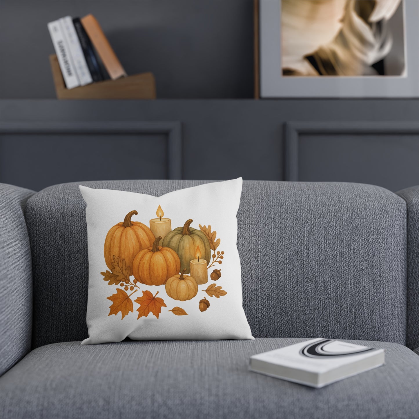 Pumpkin Spice Autumn Cushion - Cozy Fall Home Decor, Harvest Pillow, Thanksgiving Accent, Seasonal Indoor Cushion, Autumn Vibes