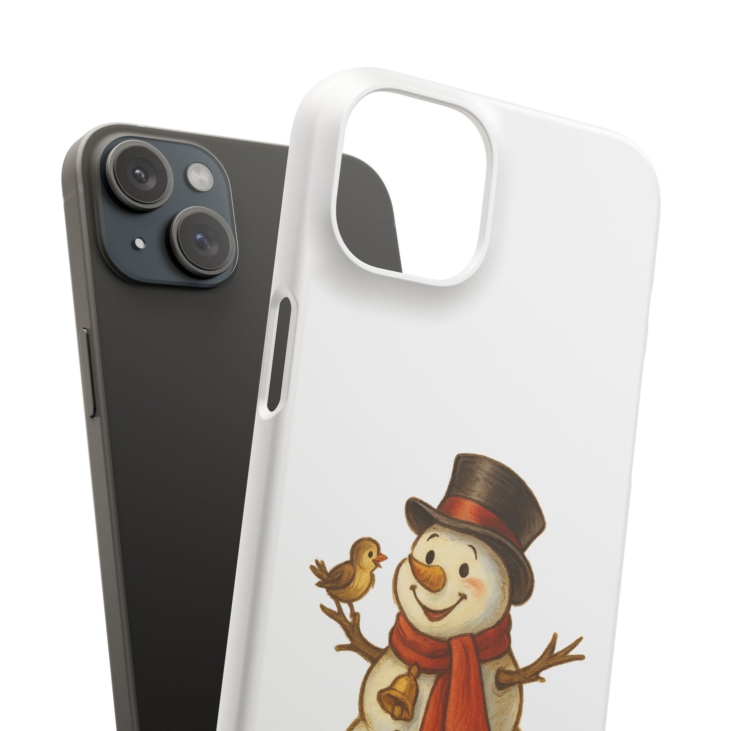 Festive Snowman Phone Case, Winter Holiday Phone Cover, Cute Snowman Snap Case, Christmas Gift for Phone Lovers, Seasonal Tech Accessories