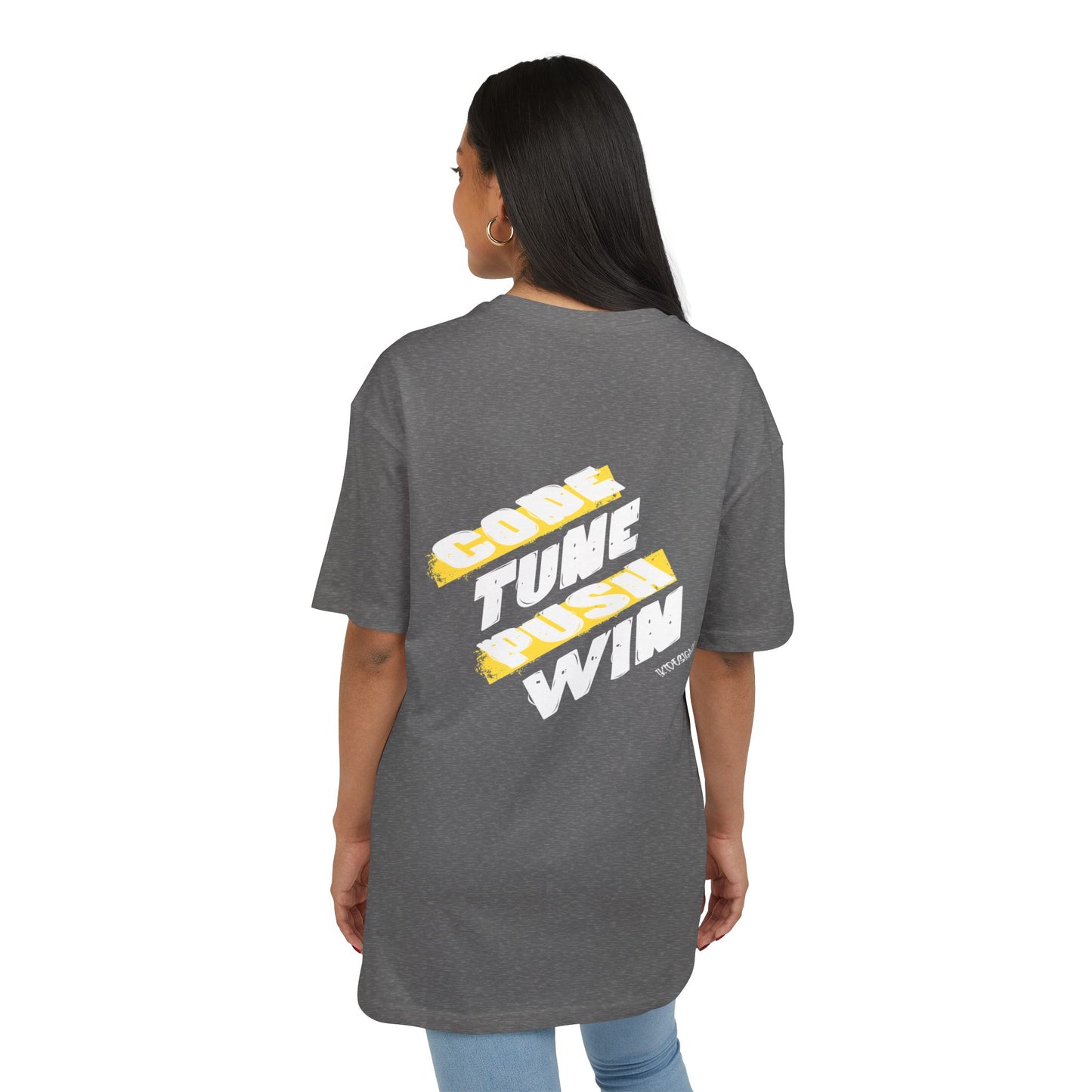 Motivational Oversize Tee - "Just Breathe, Nothing Else"