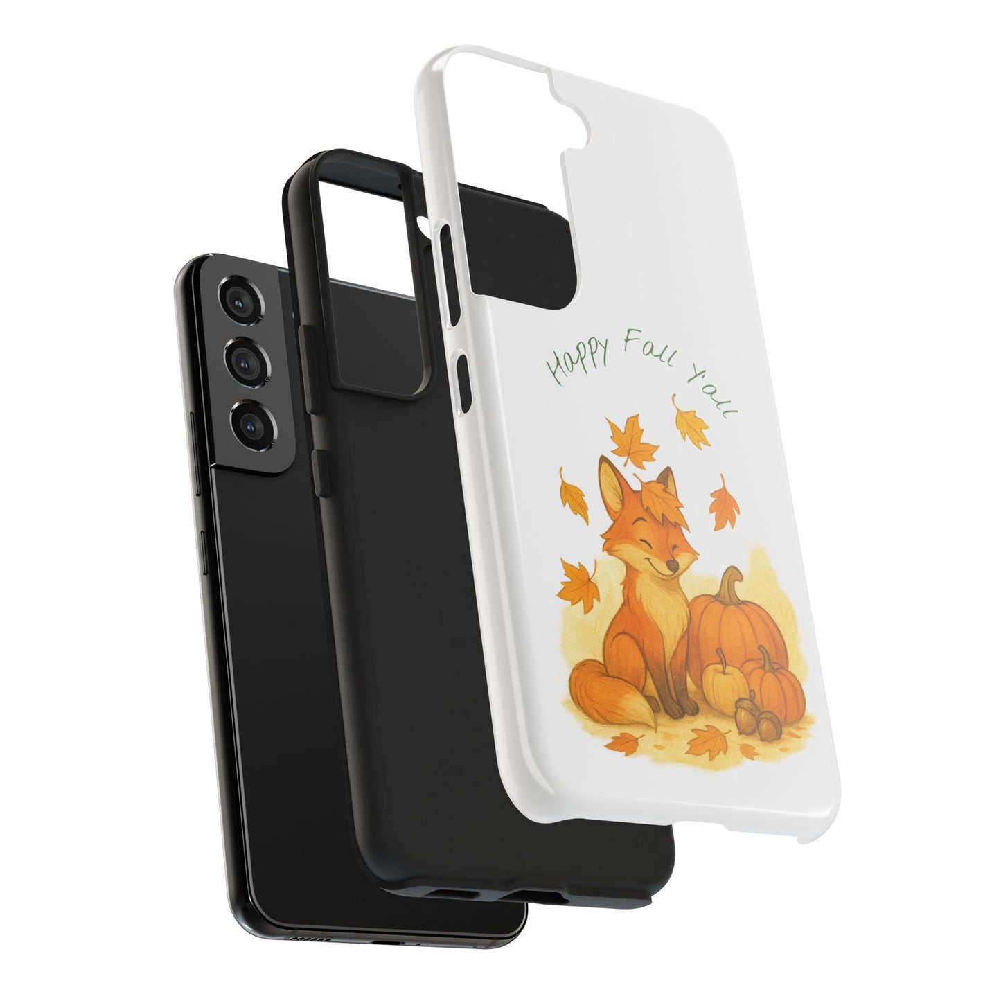 Autumn Fox Phone Case, Fall Animals Tough Case, Cute Pumpkin Design, Seasonal Phone Cover, Gifts for Fall Lovers