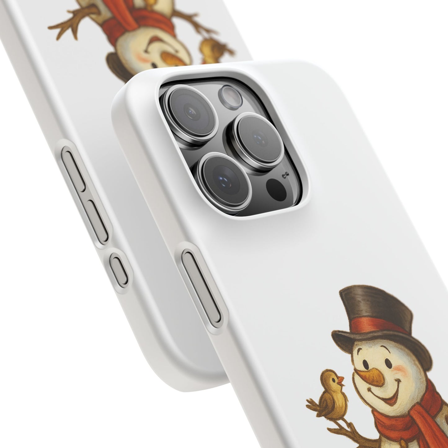 Festive Snowman Phone Case, Winter Holiday Phone Cover, Cute Snowman Snap Case, Christmas Gift for Phone Lovers, Seasonal Tech Accessories