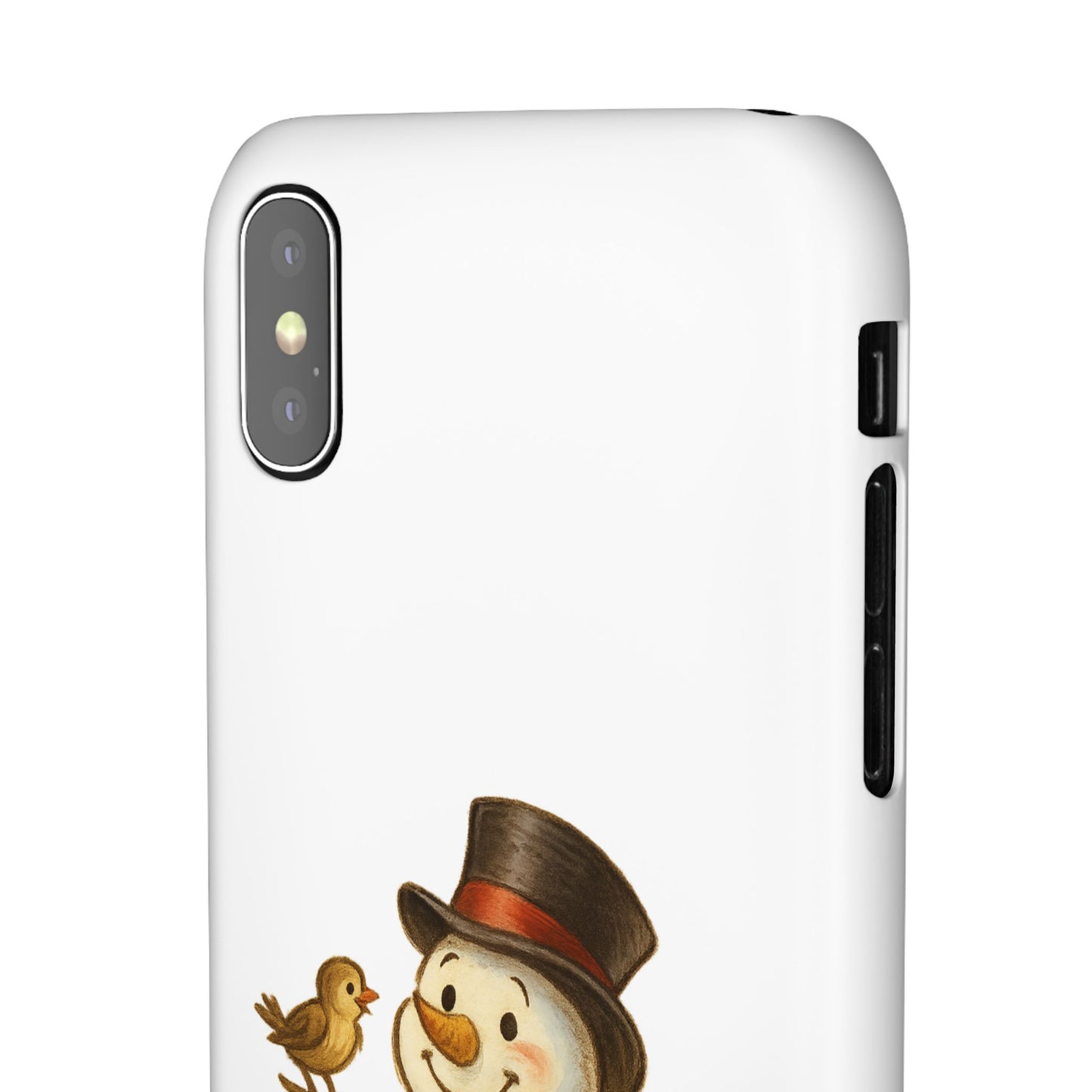 Festive Snowman Phone Case, Winter Holiday Phone Cover, Cute Snowman Snap Case, Christmas Gift for Phone Lovers, Seasonal Tech Accessories