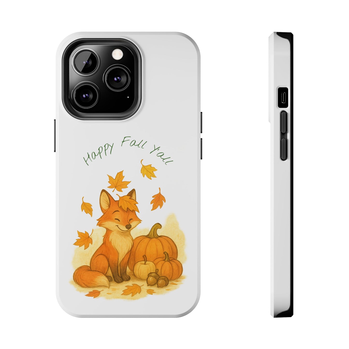 Autumn Fox Phone Case, Fall Animals Tough Case, Cute Pumpkin Design, Seasonal Phone Cover, Gifts for Fall Lovers