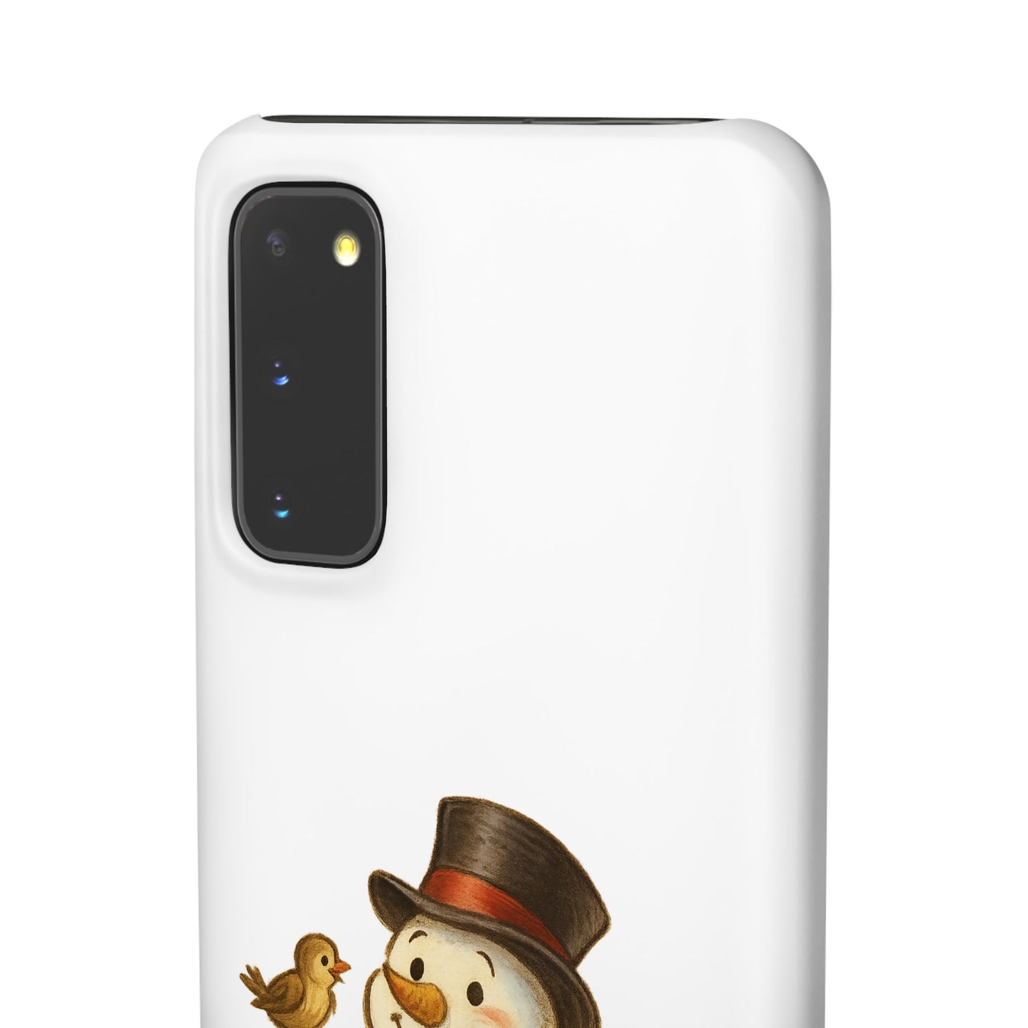 Festive Snowman Phone Case, Winter Holiday Phone Cover, Cute Snowman Snap Case, Christmas Gift for Phone Lovers, Seasonal Tech Accessories