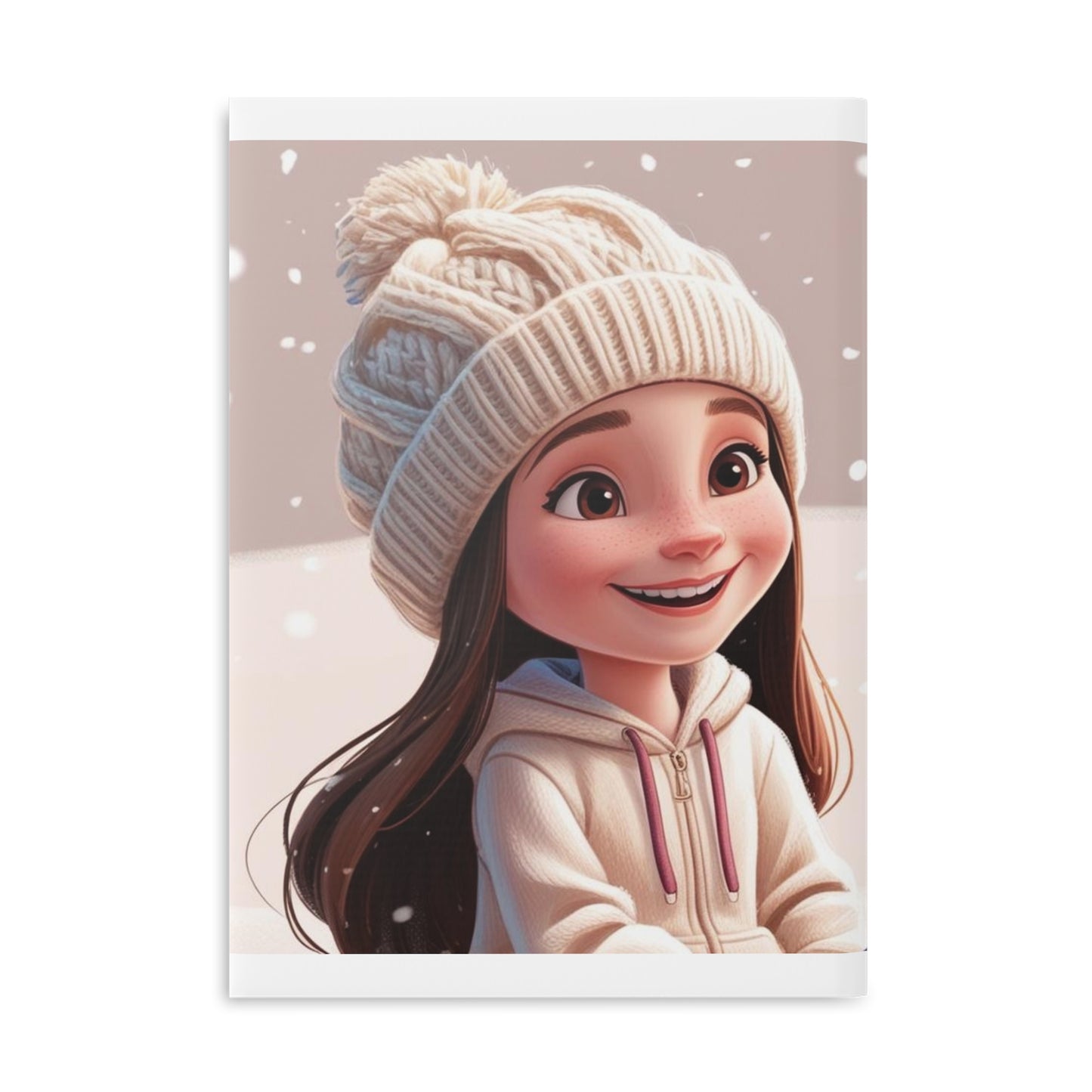 Inspirational Winter Hardcover Notebook with Puffy Covers - Perfect for Kids & Adults