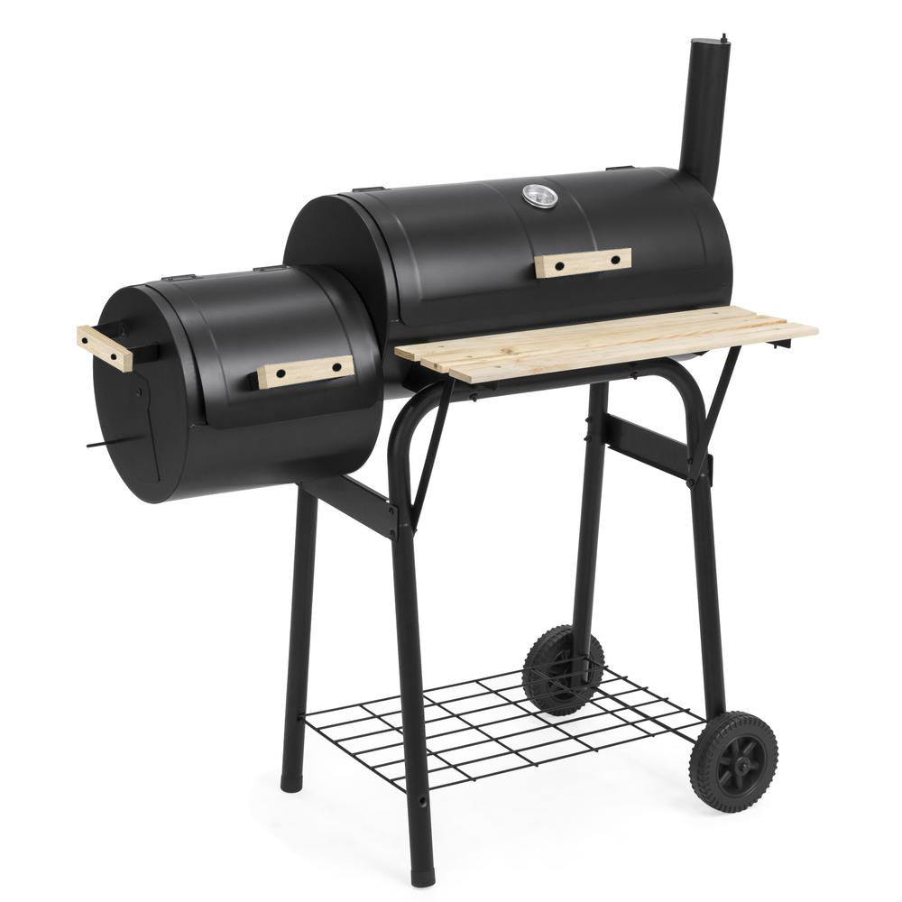 2in1 charcoal BBQ grill and smoker