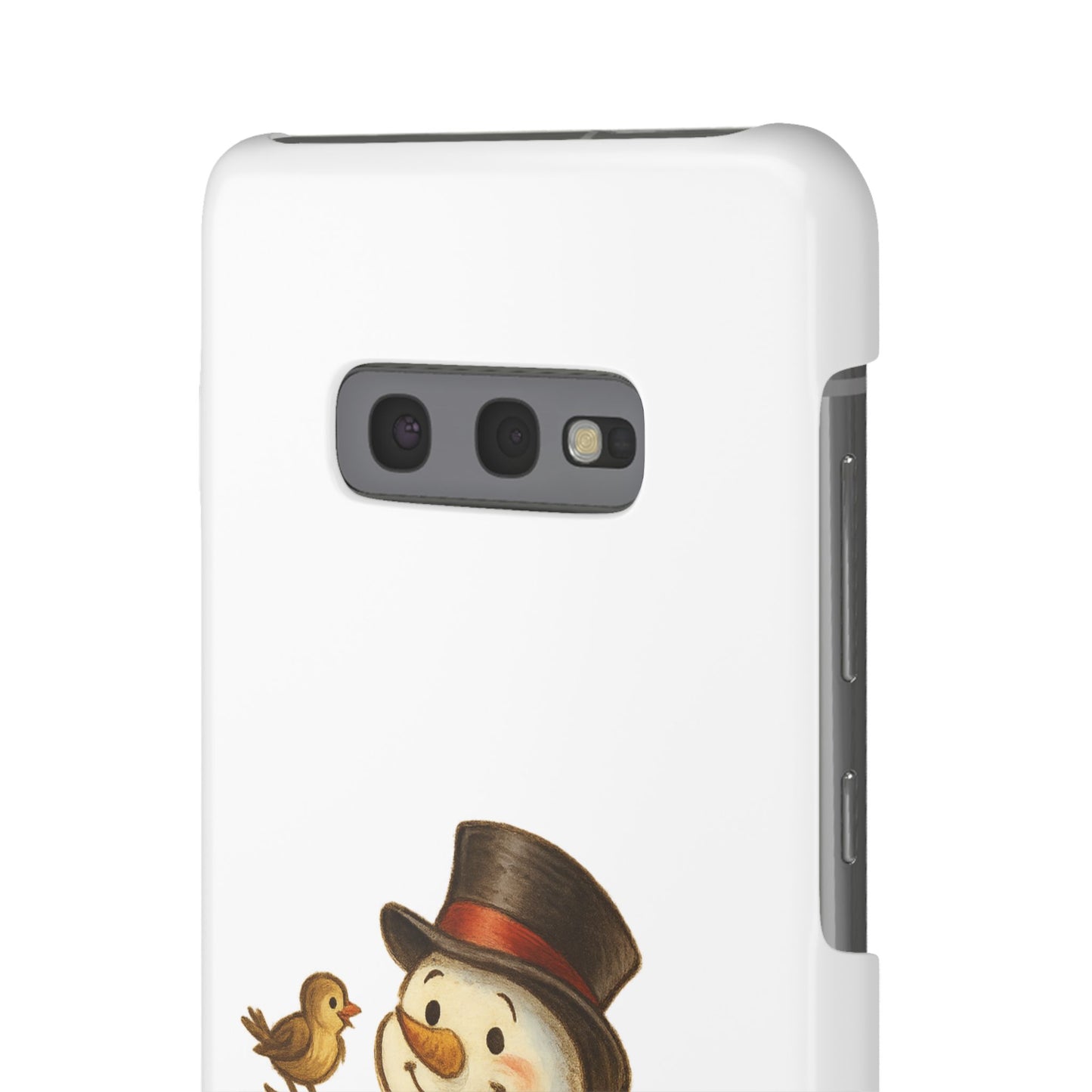 Festive Snowman Phone Case, Winter Holiday Phone Cover, Cute Snowman Snap Case, Christmas Gift for Phone Lovers, Seasonal Tech Accessories