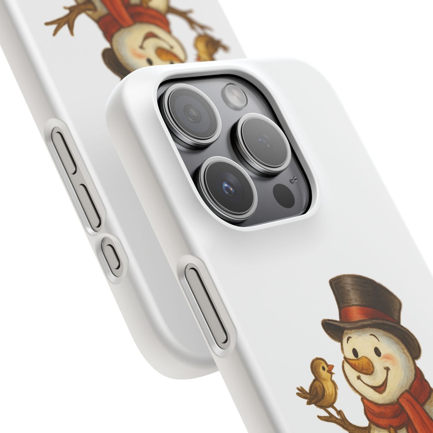 Festive Snowman Phone Case, Winter Holiday Phone Cover, Cute Snowman Snap Case, Christmas Gift for Phone Lovers, Seasonal Tech Accessories