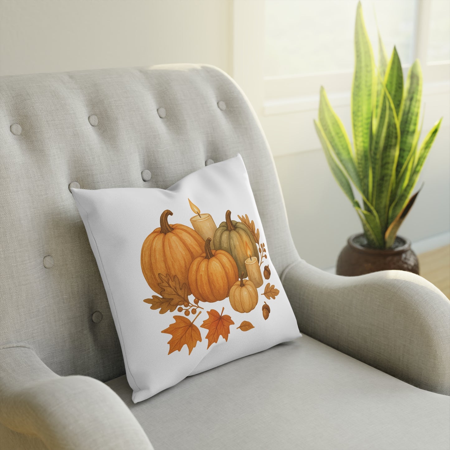 Pumpkin Spice Autumn Cushion - Cozy Fall Home Decor, Harvest Pillow, Thanksgiving Accent, Seasonal Indoor Cushion, Autumn Vibes