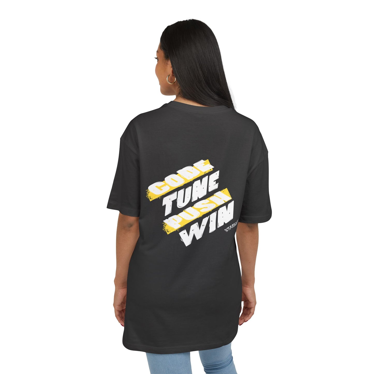 Motivational Oversize Tee - "Just Breathe, Nothing Else"