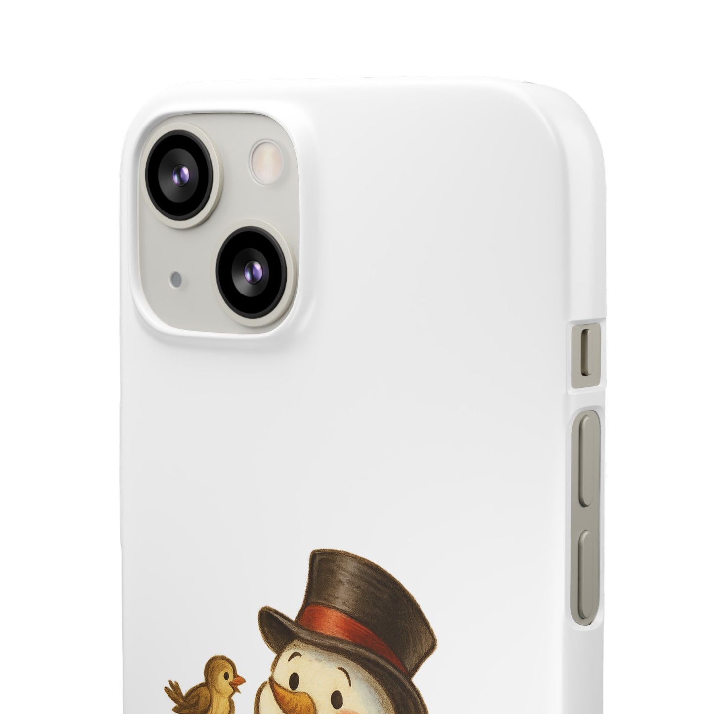 Festive Snowman Phone Case, Winter Holiday Phone Cover, Cute Snowman Snap Case, Christmas Gift for Phone Lovers, Seasonal Tech Accessories
