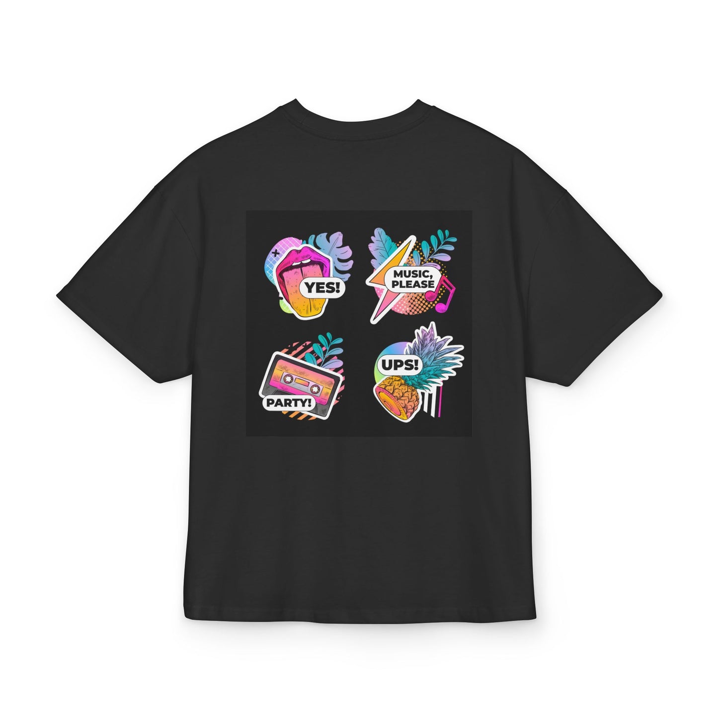 Retro Music Party Box Tee - Unisex Ultra Heavy Cotton T-Shirt