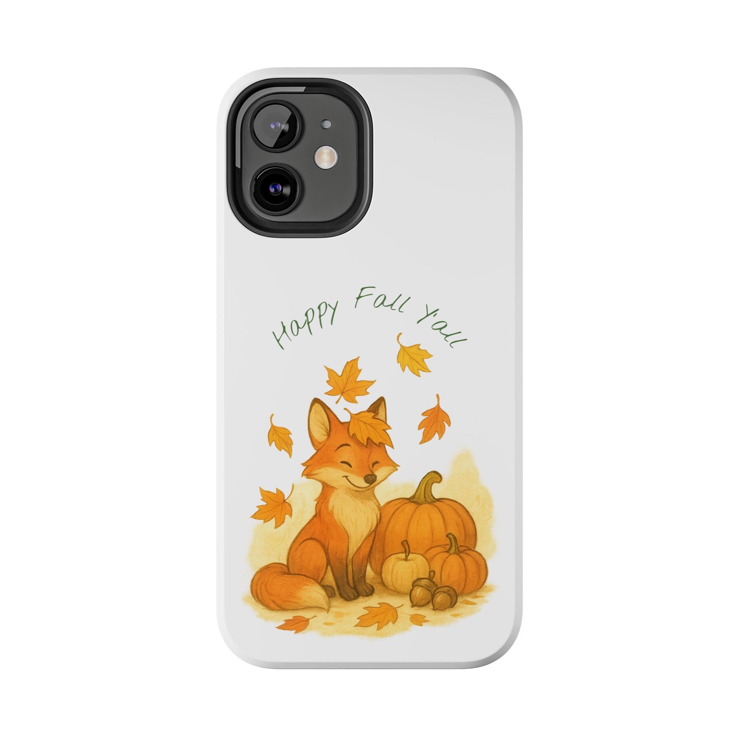 Autumn Fox Phone Case, Fall Animals Tough Case, Cute Pumpkin Design, Seasonal Phone Cover, Gifts for Fall Lovers