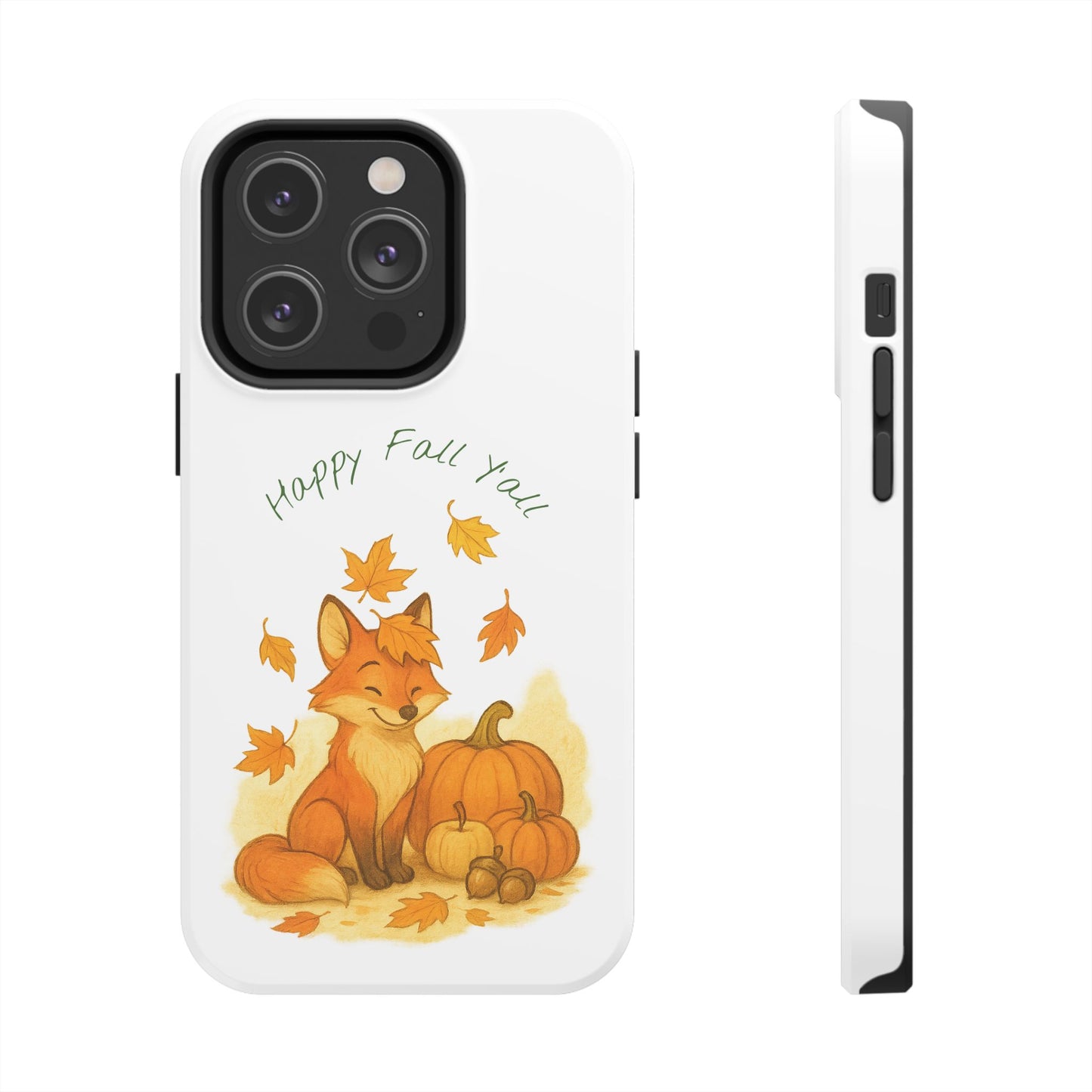 Autumn Fox Phone Case, Fall Animals Tough Case, Cute Pumpkin Design, Seasonal Phone Cover, Gifts for Fall Lovers
