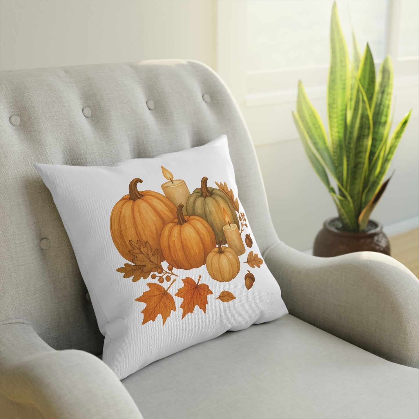 Pumpkin Spice Autumn Cushion - Cozy Fall Home Decor, Harvest Pillow, Thanksgiving Accent, Seasonal Indoor Cushion, Autumn Vibes