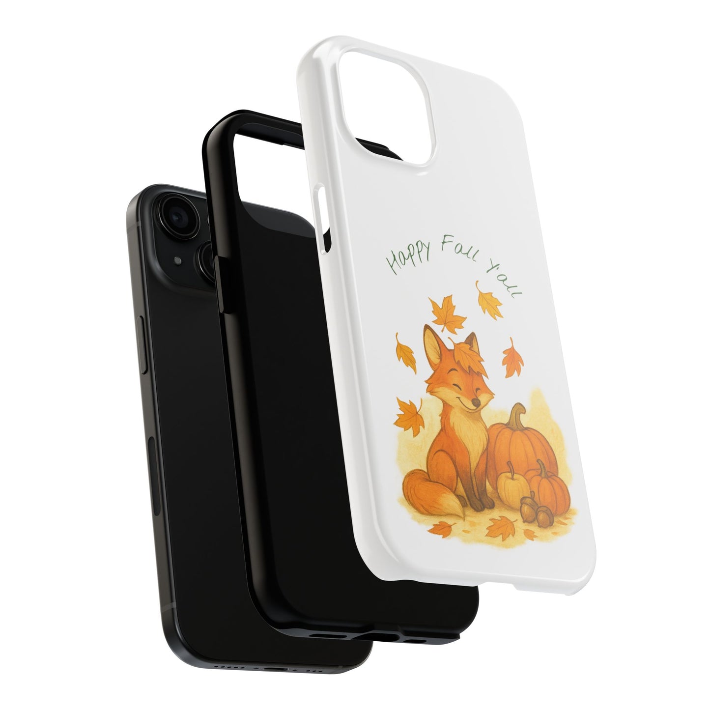 Autumn Fox Phone Case, Fall Animals Tough Case, Cute Pumpkin Design, Seasonal Phone Cover, Gifts for Fall Lovers