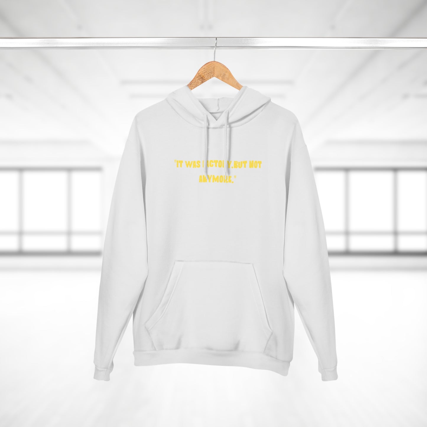 Unisex Motivational Hoodie - "It Was Actively, But Not Anymore" & Bold Graphic Design
