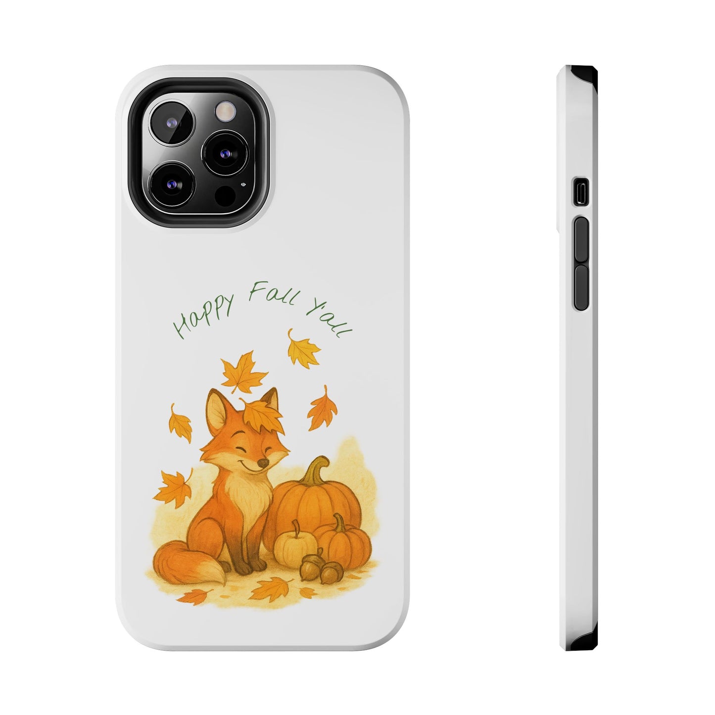 Autumn Fox Phone Case, Fall Animals Tough Case, Cute Pumpkin Design, Seasonal Phone Cover, Gifts for Fall Lovers