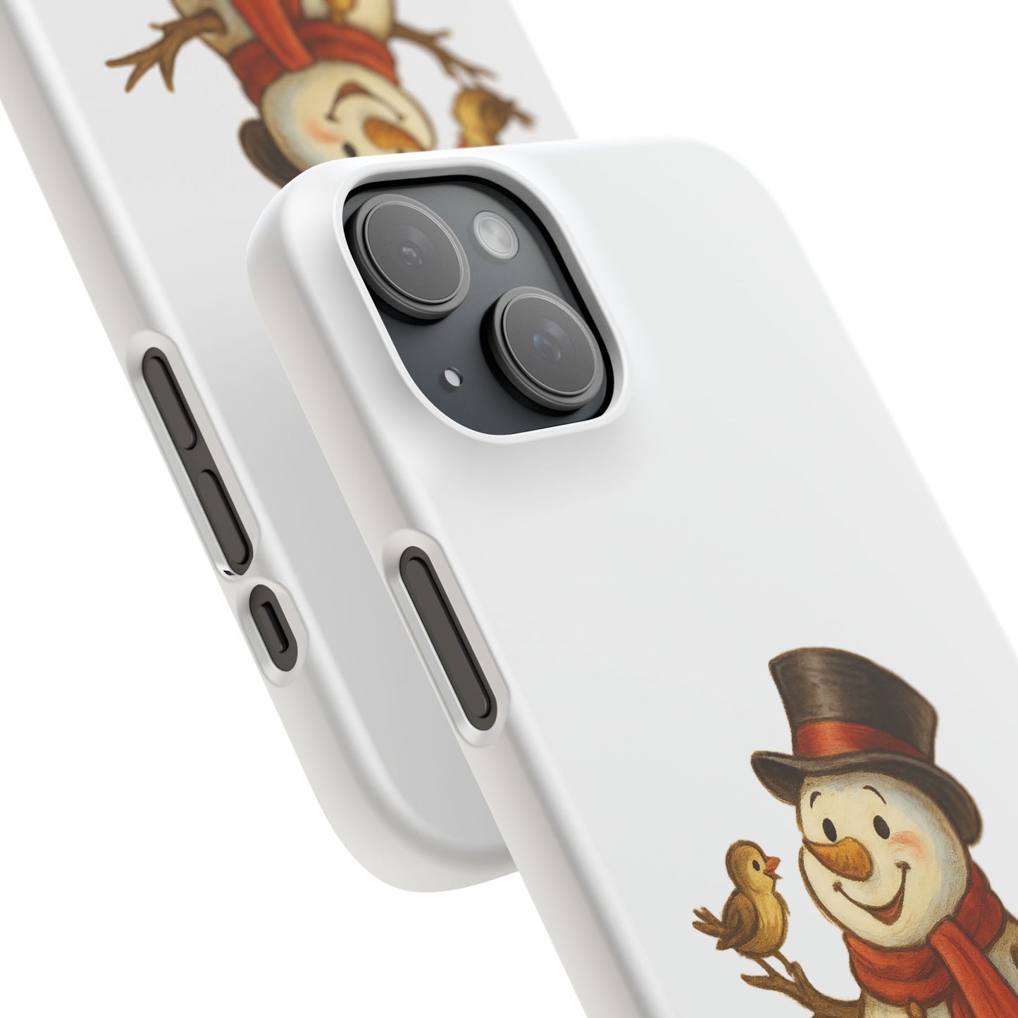 Festive Snowman Phone Case, Winter Holiday Phone Cover, Cute Snowman Snap Case, Christmas Gift for Phone Lovers, Seasonal Tech Accessories