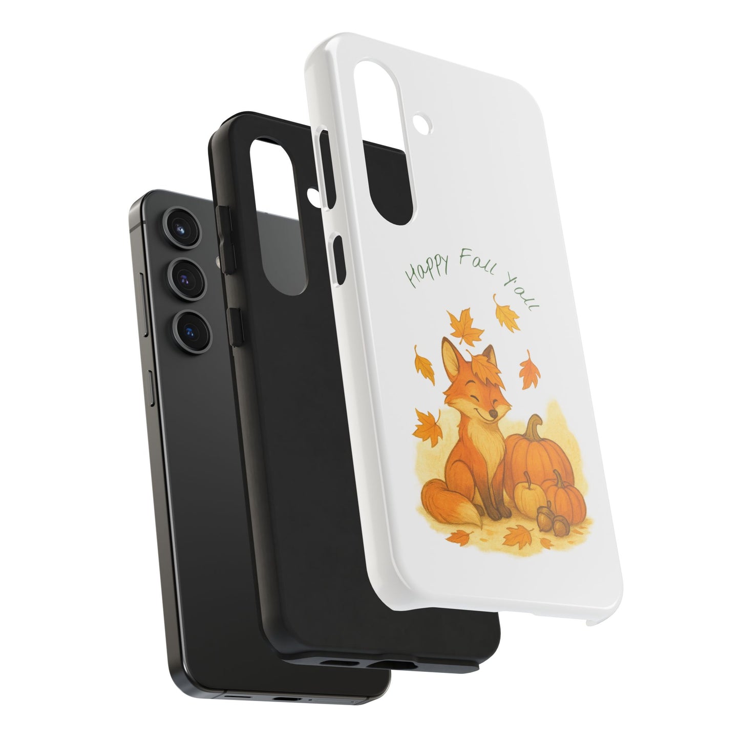 Autumn Fox Phone Case, Fall Animals Tough Case, Cute Pumpkin Design, Seasonal Phone Cover, Gifts for Fall Lovers