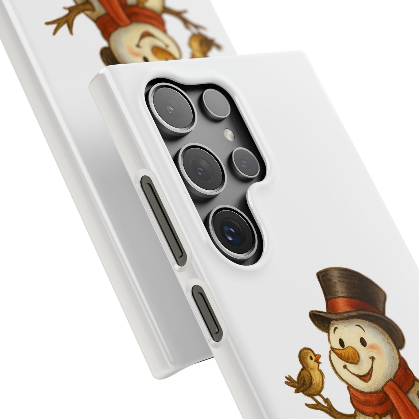 Festive Snowman Phone Case, Winter Holiday Phone Cover, Cute Snowman Snap Case, Christmas Gift for Phone Lovers, Seasonal Tech Accessories