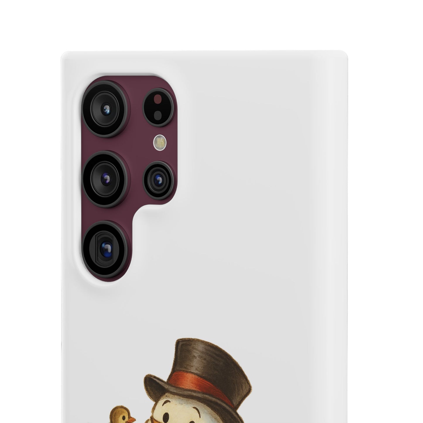 Festive Snowman Phone Case, Winter Holiday Phone Cover, Cute Snowman Snap Case, Christmas Gift for Phone Lovers, Seasonal Tech Accessories