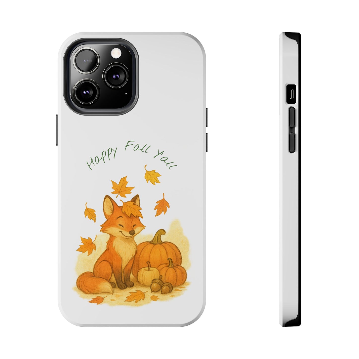 Autumn Fox Phone Case, Fall Animals Tough Case, Cute Pumpkin Design, Seasonal Phone Cover, Gifts for Fall Lovers