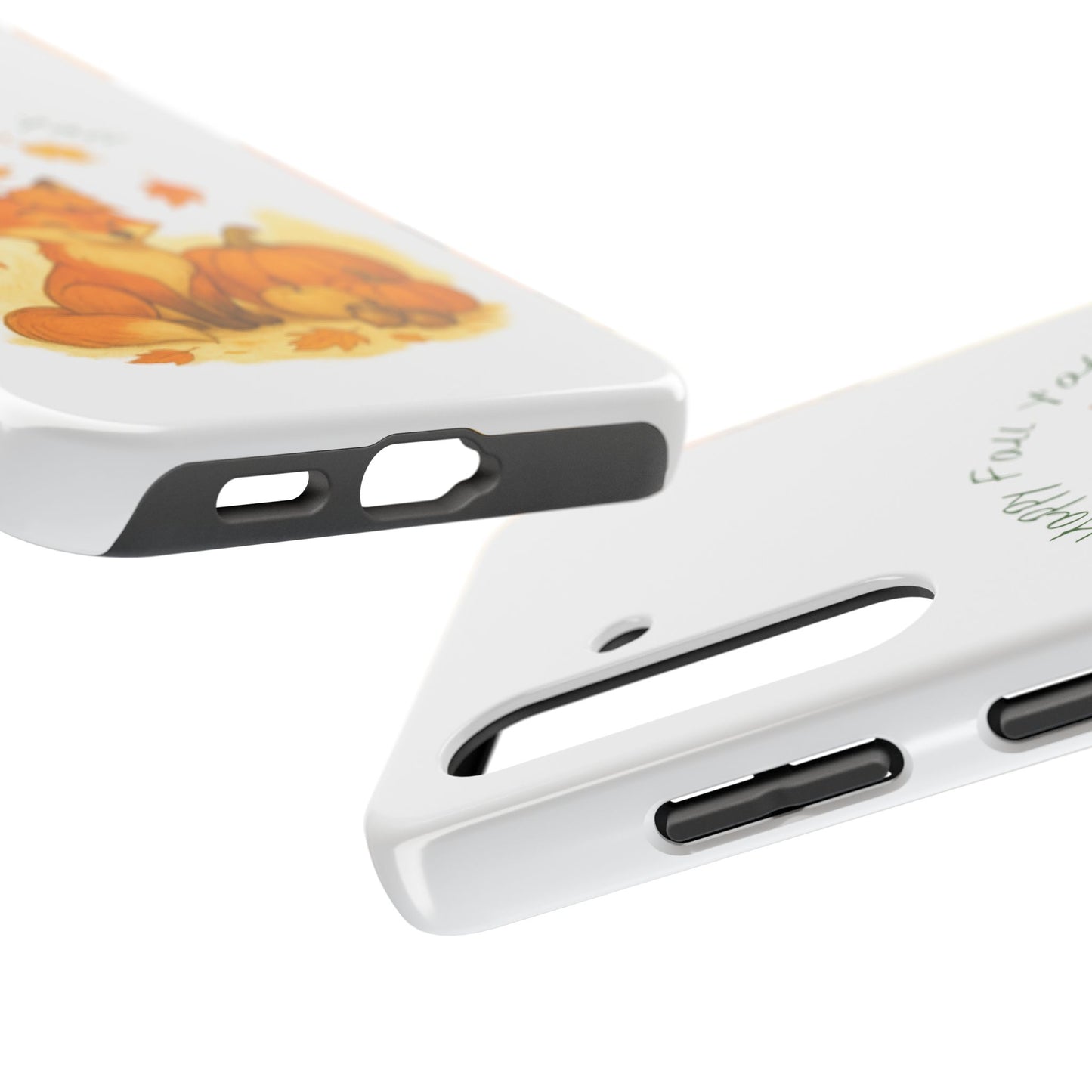 Autumn Fox Phone Case, Fall Animals Tough Case, Cute Pumpkin Design, Seasonal Phone Cover, Gifts for Fall Lovers