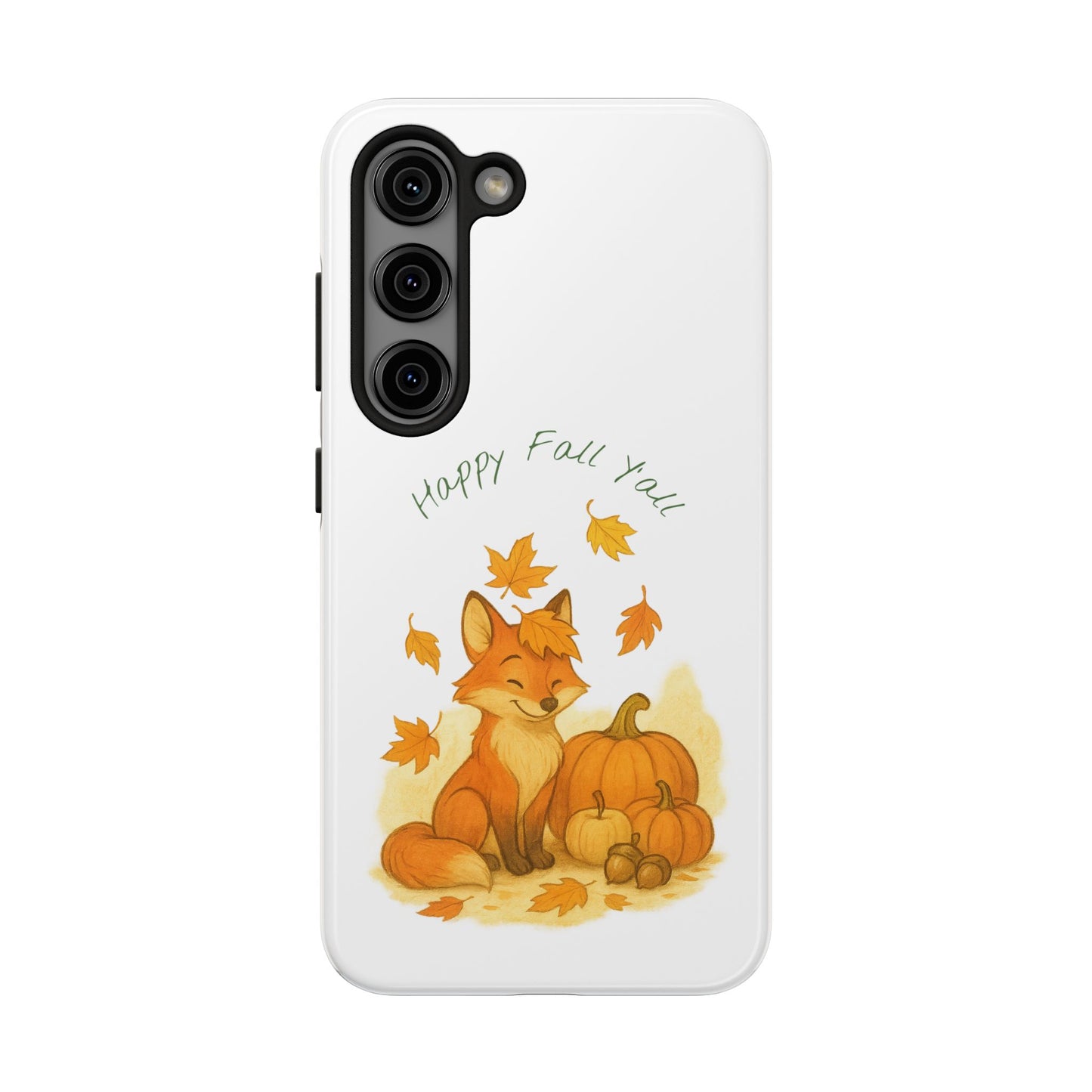 Autumn Fox Phone Case, Fall Animals Tough Case, Cute Pumpkin Design, Seasonal Phone Cover, Gifts for Fall Lovers
