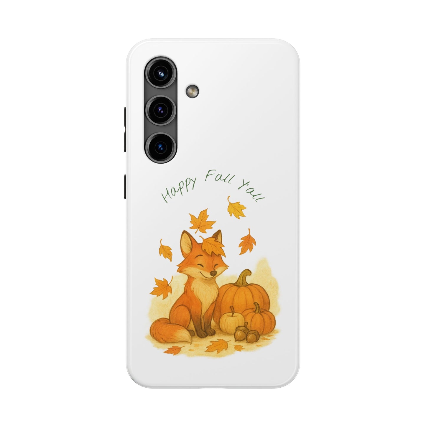 Autumn Fox Phone Case, Fall Animals Tough Case, Cute Pumpkin Design, Seasonal Phone Cover, Gifts for Fall Lovers