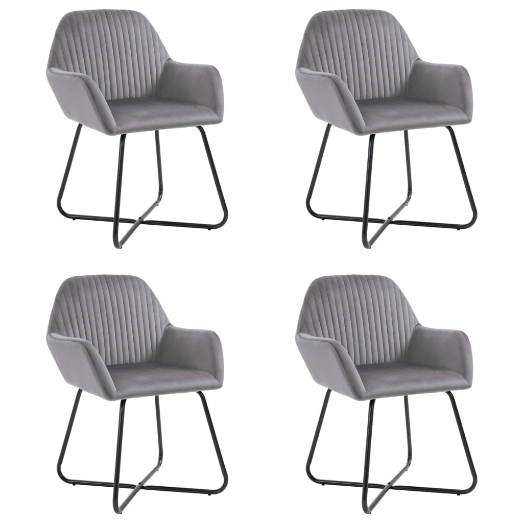vidaXL Dining Chairs Upholstered Chair with Metal Legs for Living Room Velvet