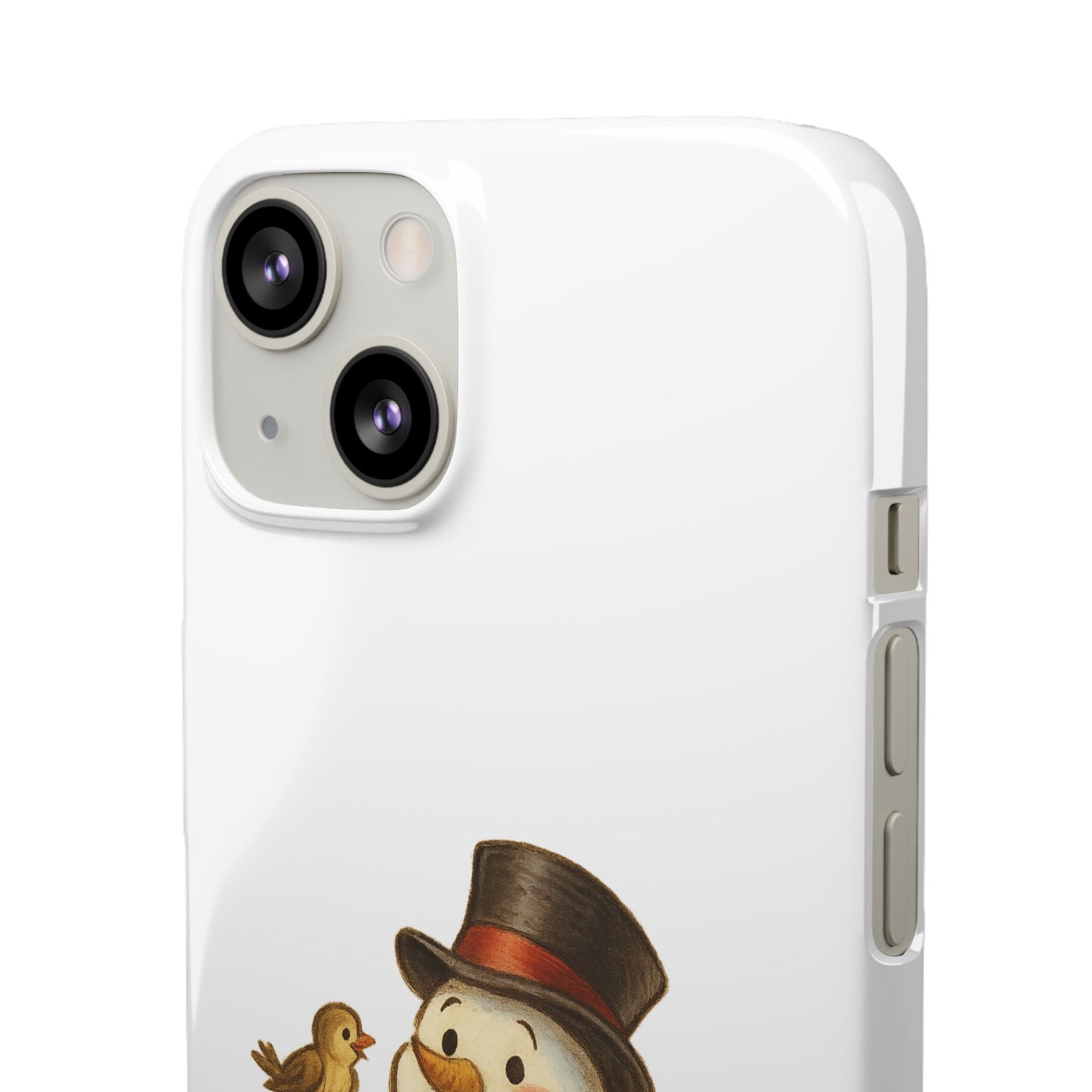 Festive Snowman Phone Case, Winter Holiday Phone Cover, Cute Snowman Snap Case, Christmas Gift for Phone Lovers, Seasonal Tech Accessories