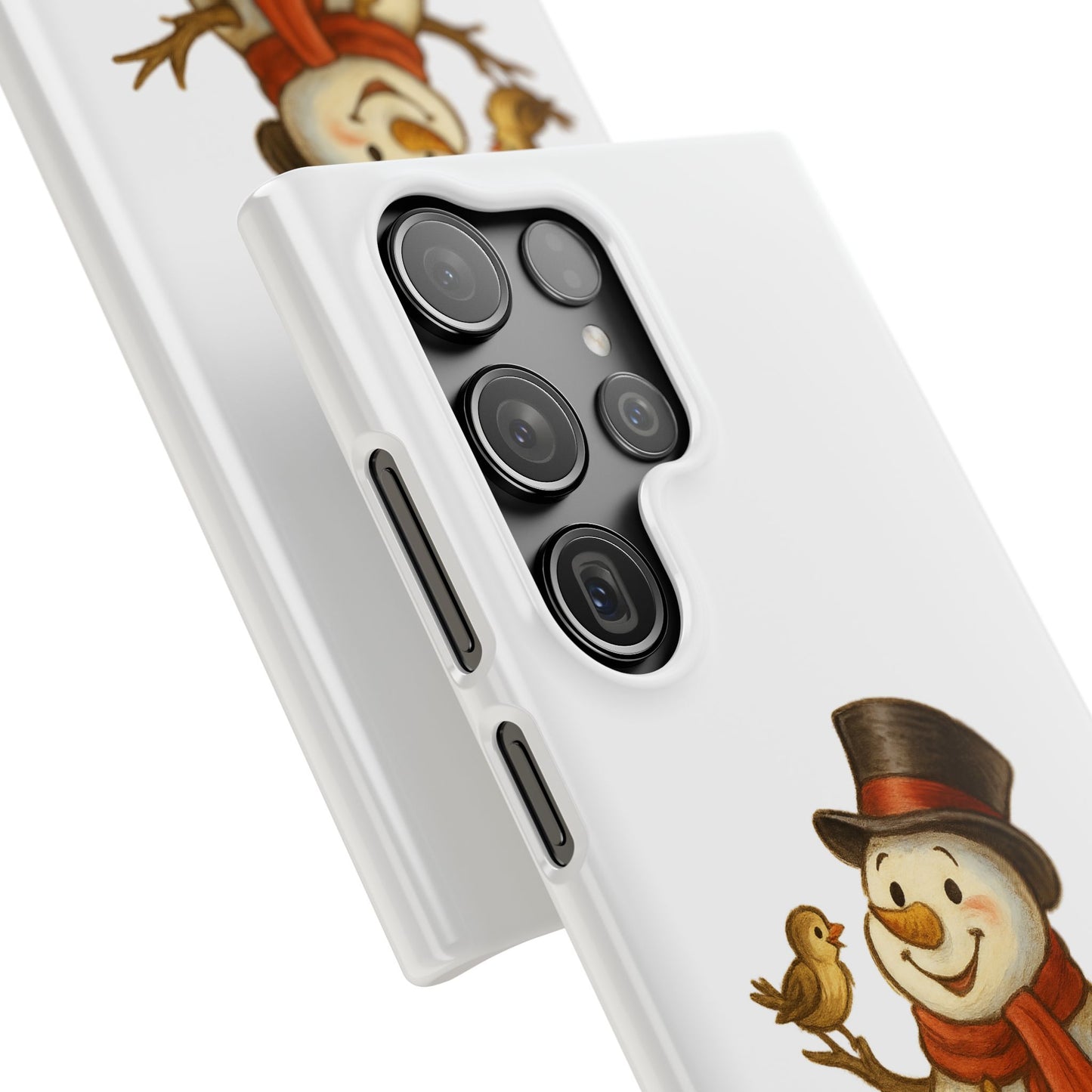 Festive Snowman Phone Case, Winter Holiday Phone Cover, Cute Snowman Snap Case, Christmas Gift for Phone Lovers, Seasonal Tech Accessories