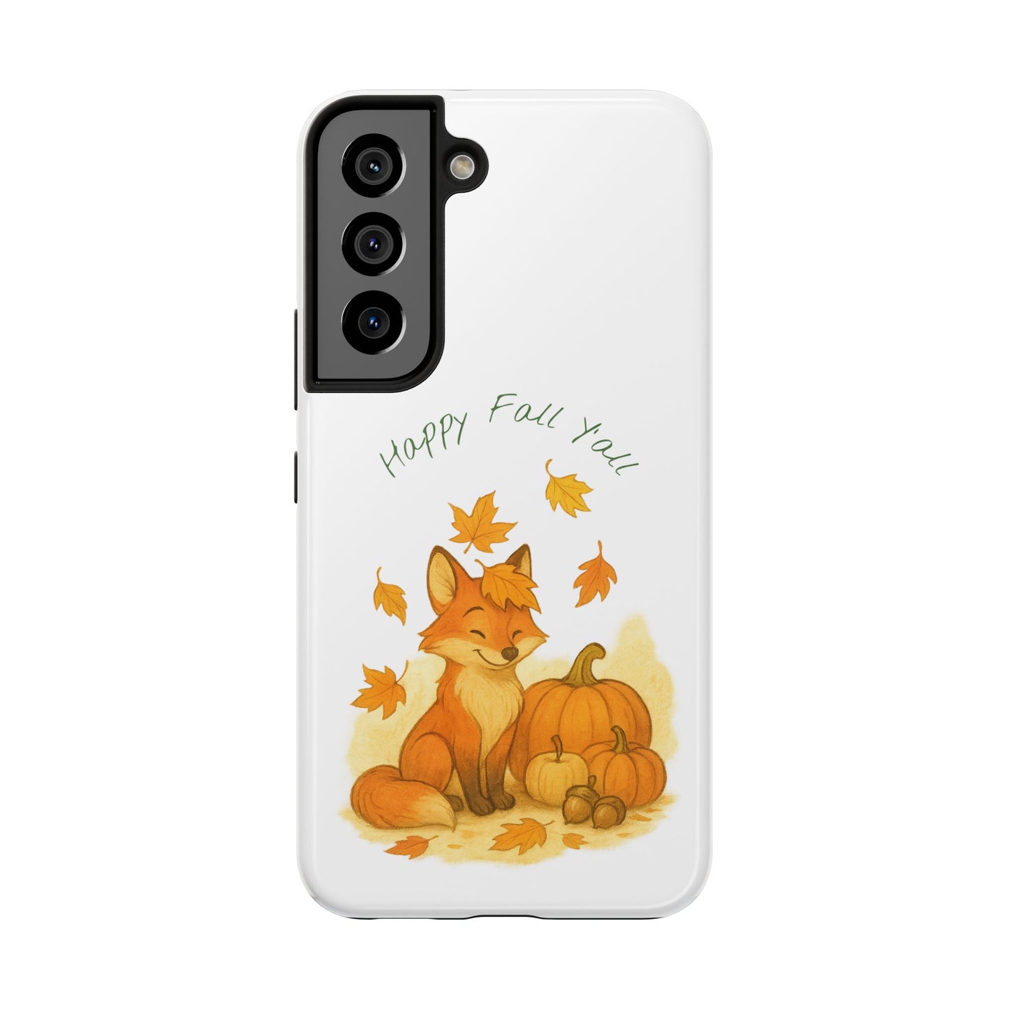 Autumn Fox Phone Case, Fall Animals Tough Case, Cute Pumpkin Design, Seasonal Phone Cover, Gifts for Fall Lovers