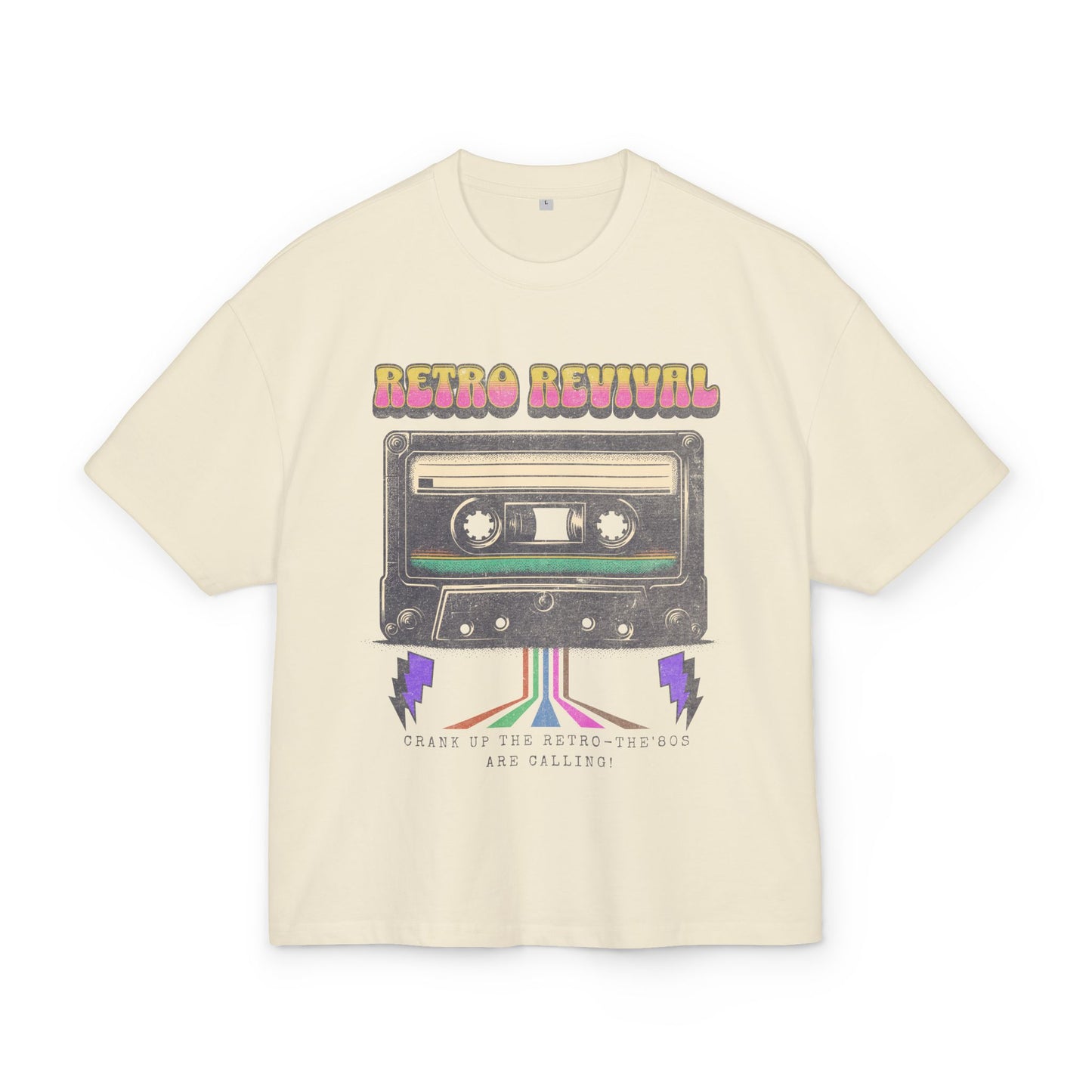 Retro Revival Box Tee - Vintage Cassette Graphic T-Shirt