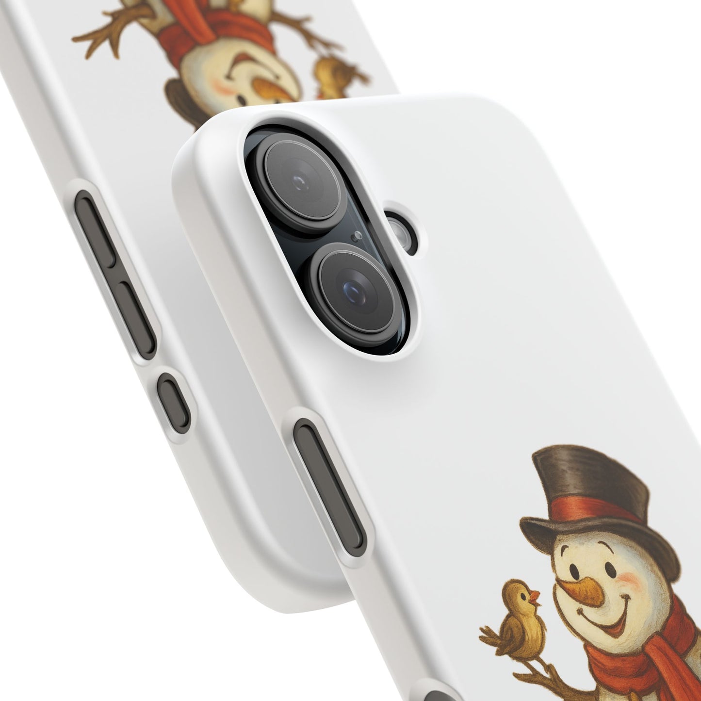 Festive Snowman Phone Case, Winter Holiday Phone Cover, Cute Snowman Snap Case, Christmas Gift for Phone Lovers, Seasonal Tech Accessories