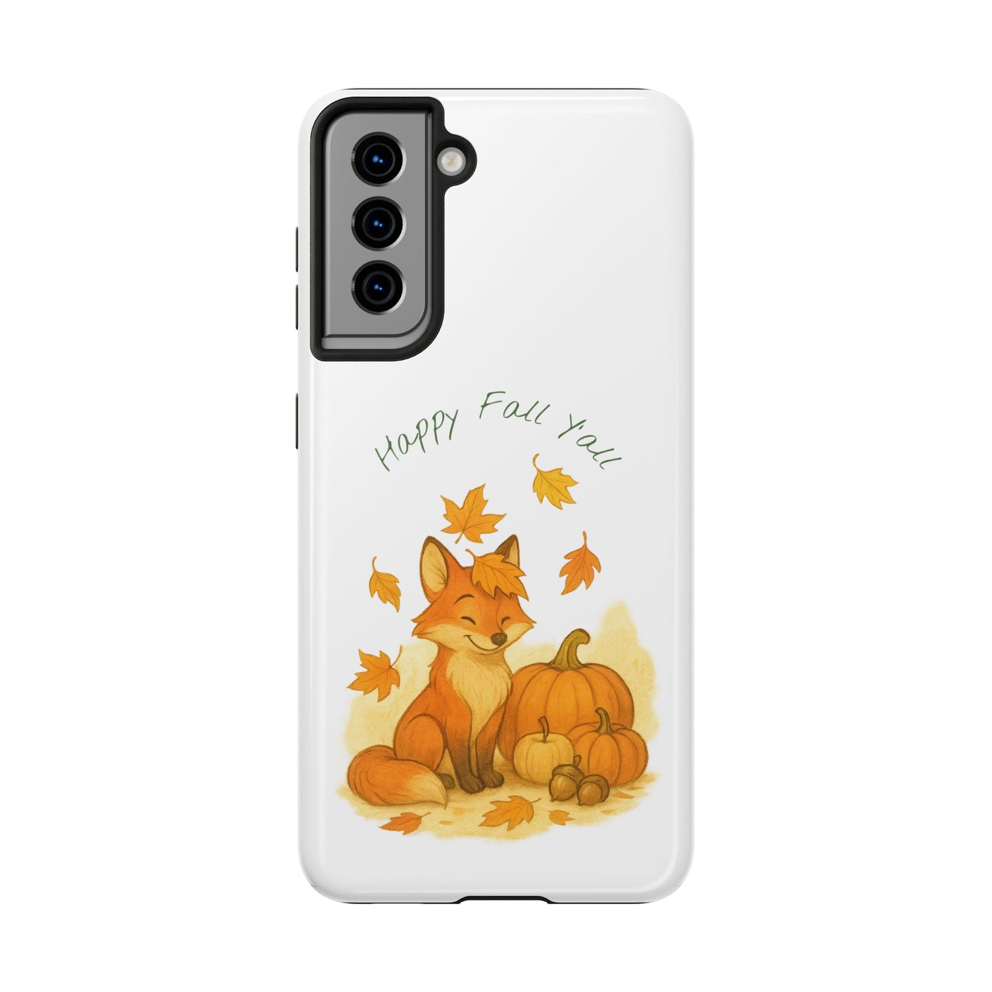 Autumn Fox Phone Case, Fall Animals Tough Case, Cute Pumpkin Design, Seasonal Phone Cover, Gifts for Fall Lovers