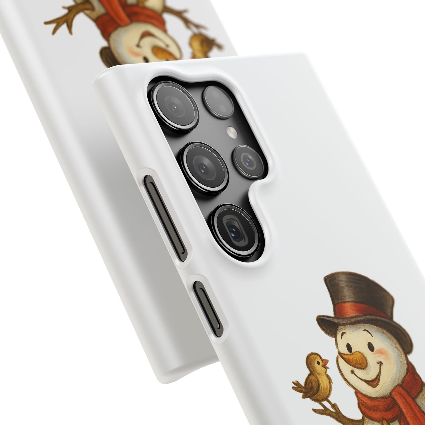 Festive Snowman Phone Case, Winter Holiday Phone Cover, Cute Snowman Snap Case, Christmas Gift for Phone Lovers, Seasonal Tech Accessories